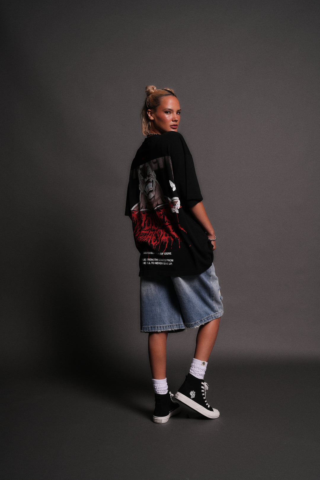 Jack Hammer "Premium" Oversized Tee in Black