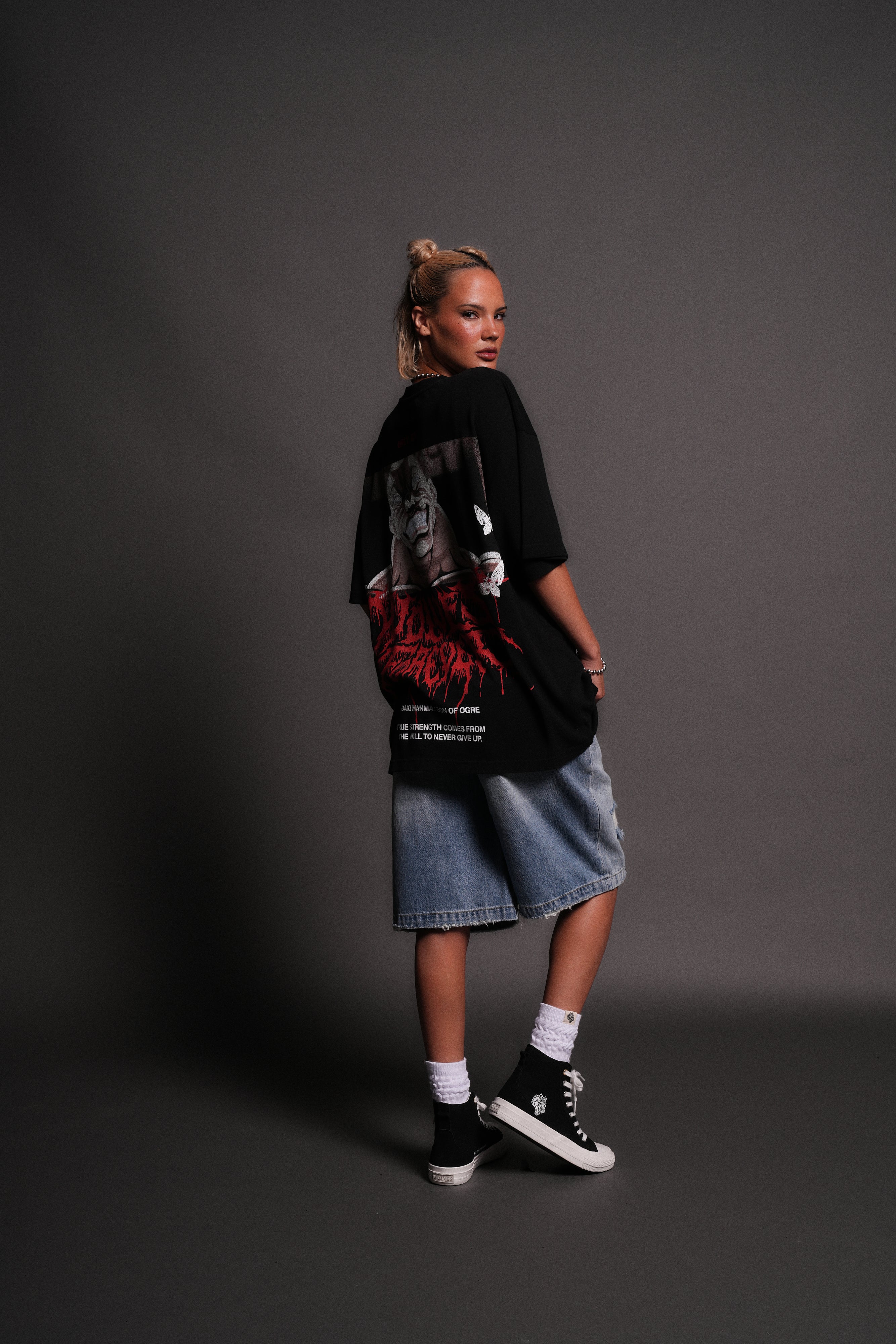 Jack Hammer "Premium" Oversized Tee in Black