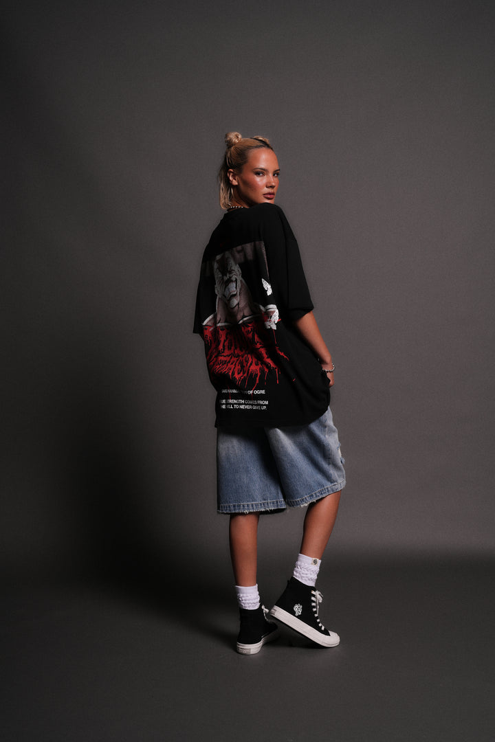 Jack Hammer "Premium" Oversized Tee in Black