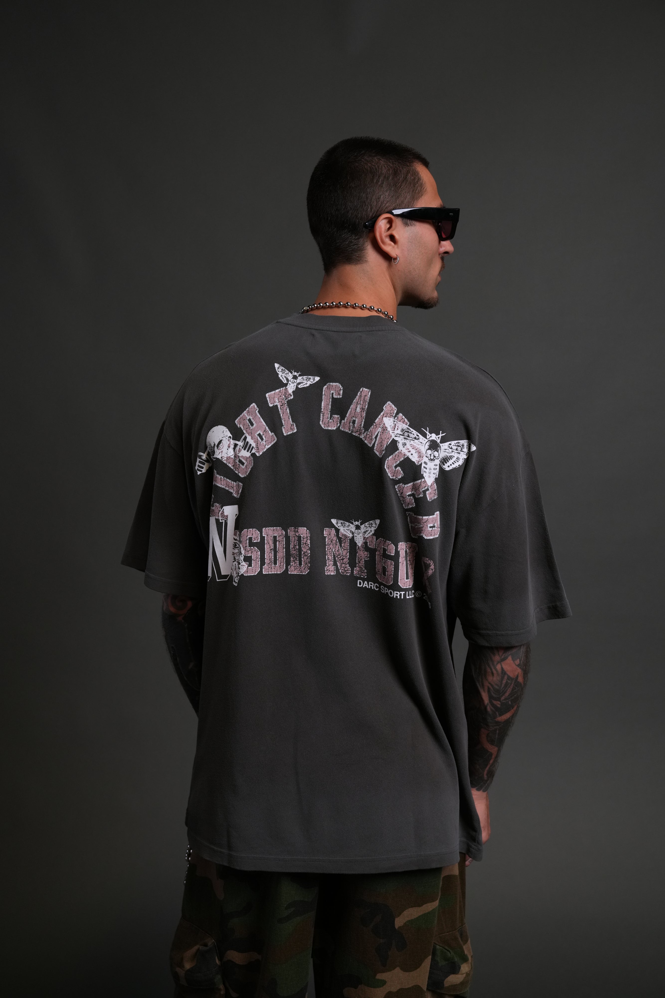 Fight Cancer 2025 "Premium" Oversized Tee in Wolf Gray/Pink Drift Wash