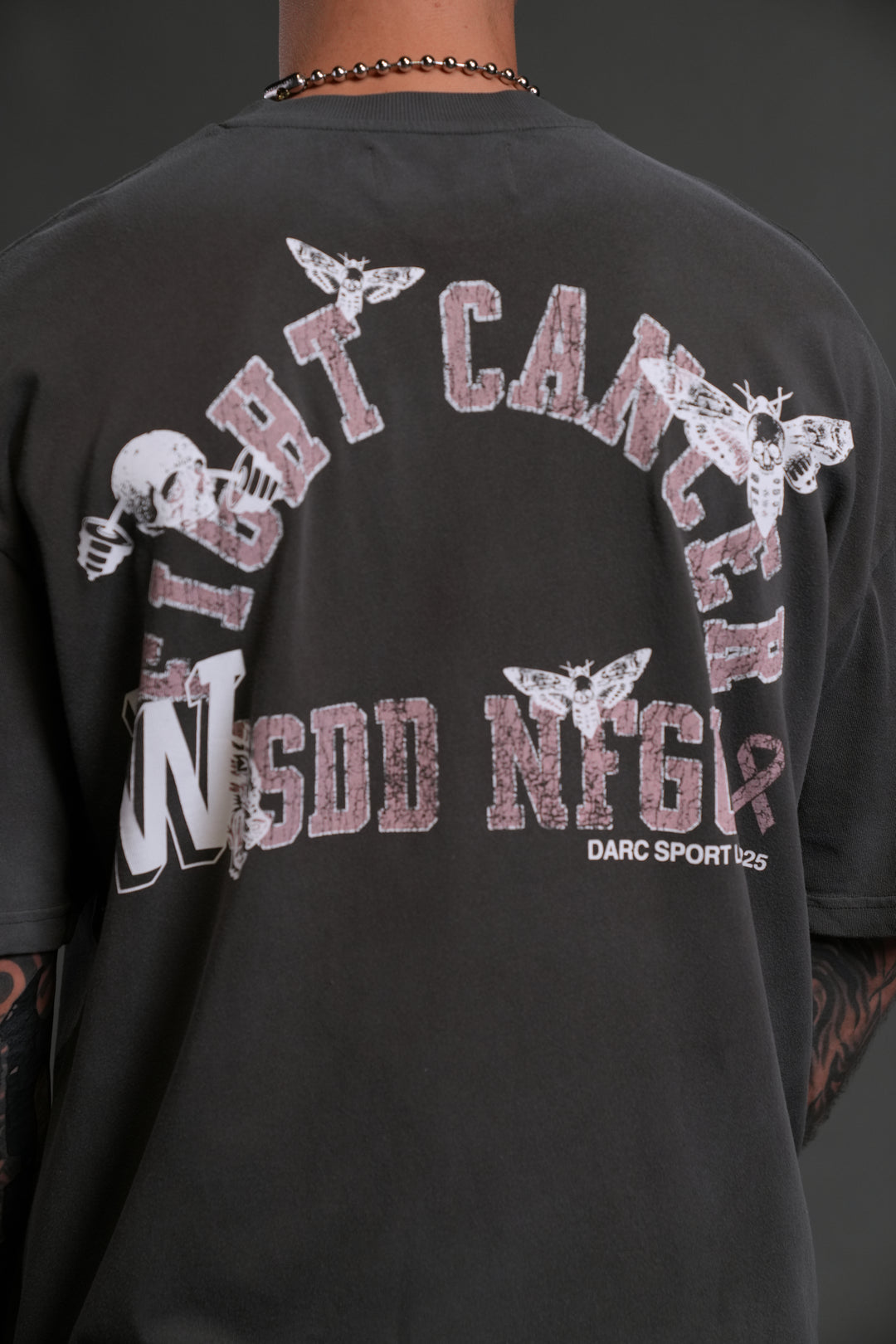 Fight Cancer 2025 "Premium" Oversized Tee in Wolf Gray/Pink Drift Wash