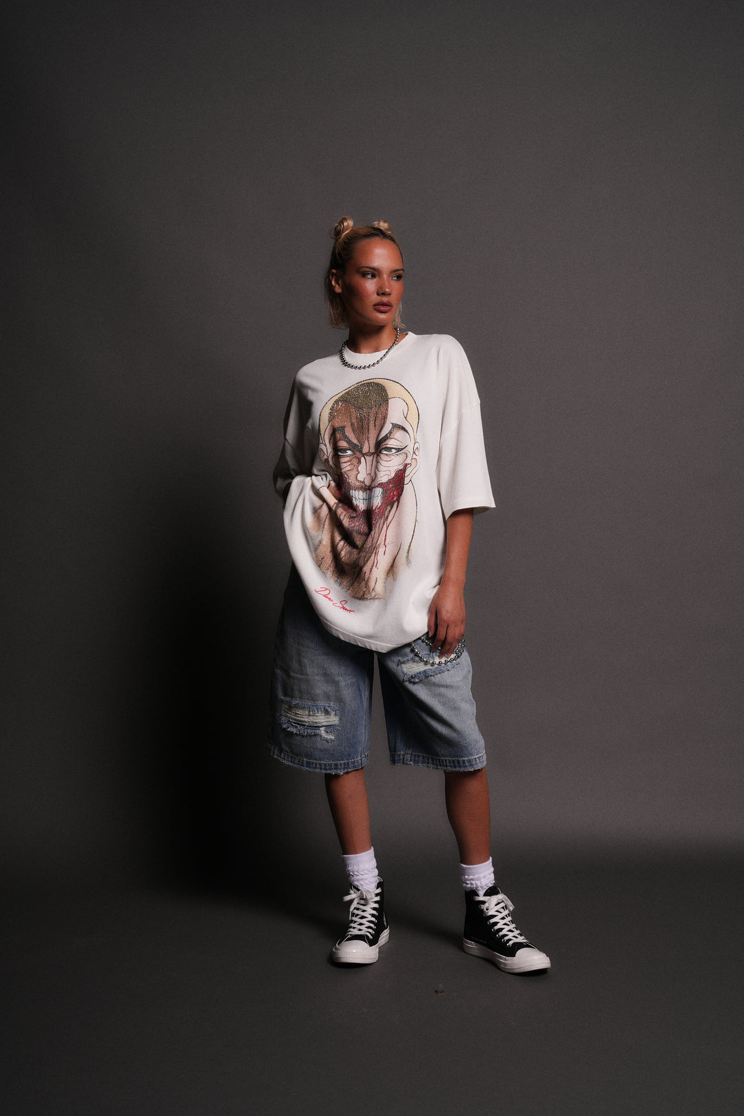 Enraged "Premium" Oversized Tee in Cream