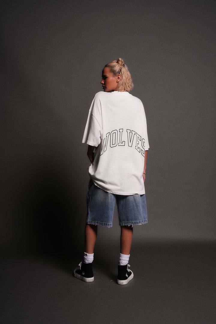 Enraged "Premium" Oversized Tee in Cream