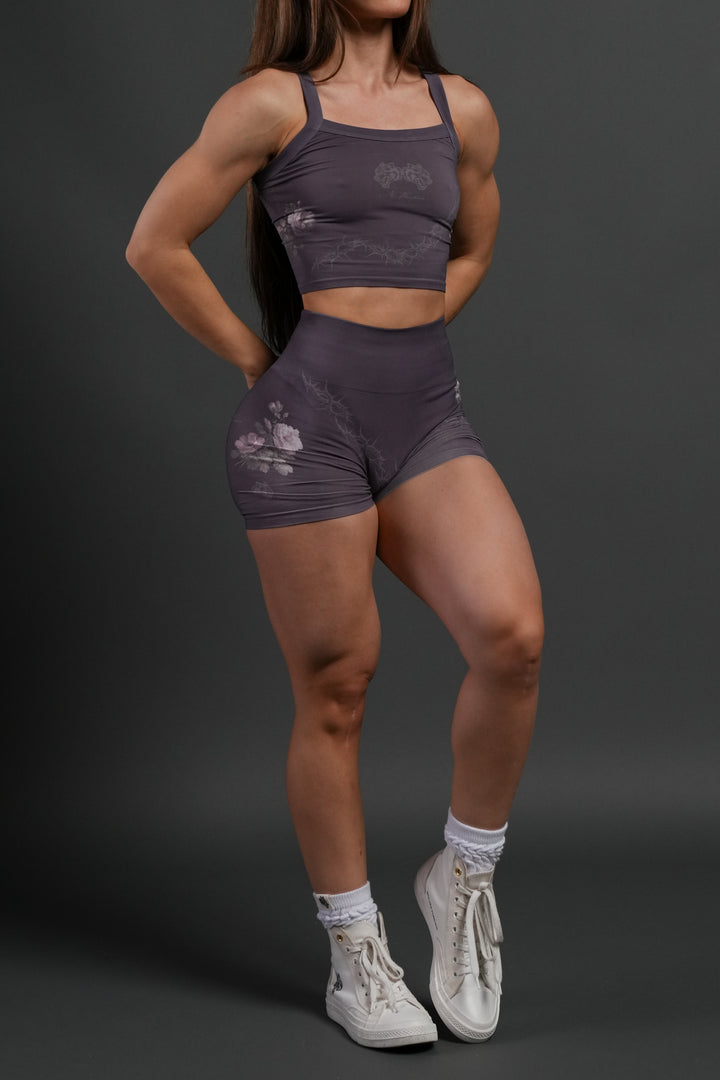 Rose Thorn "Hannah" Soft Seamless Tank in Cherry Wine Rose Thorn