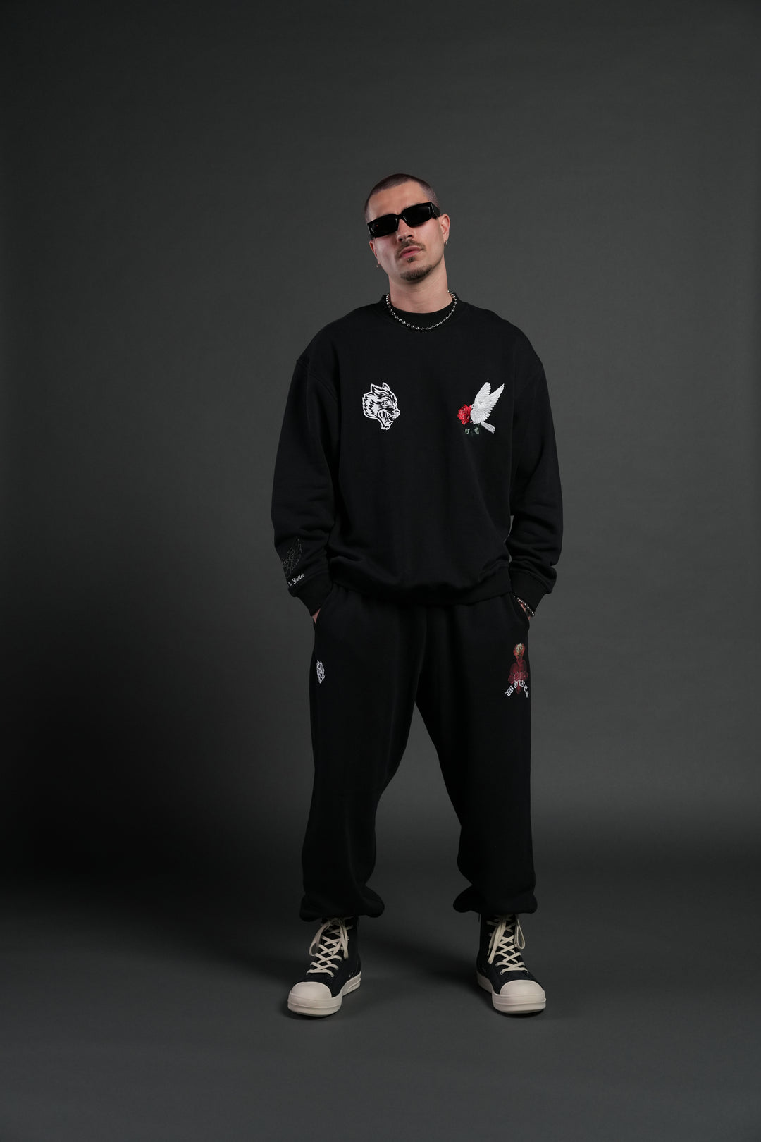 Doomed Love London Unisex Crewneck in Black