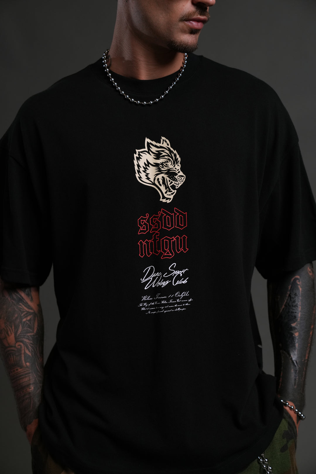 Reaper Blossom "Premium" Oversized Tee in Black