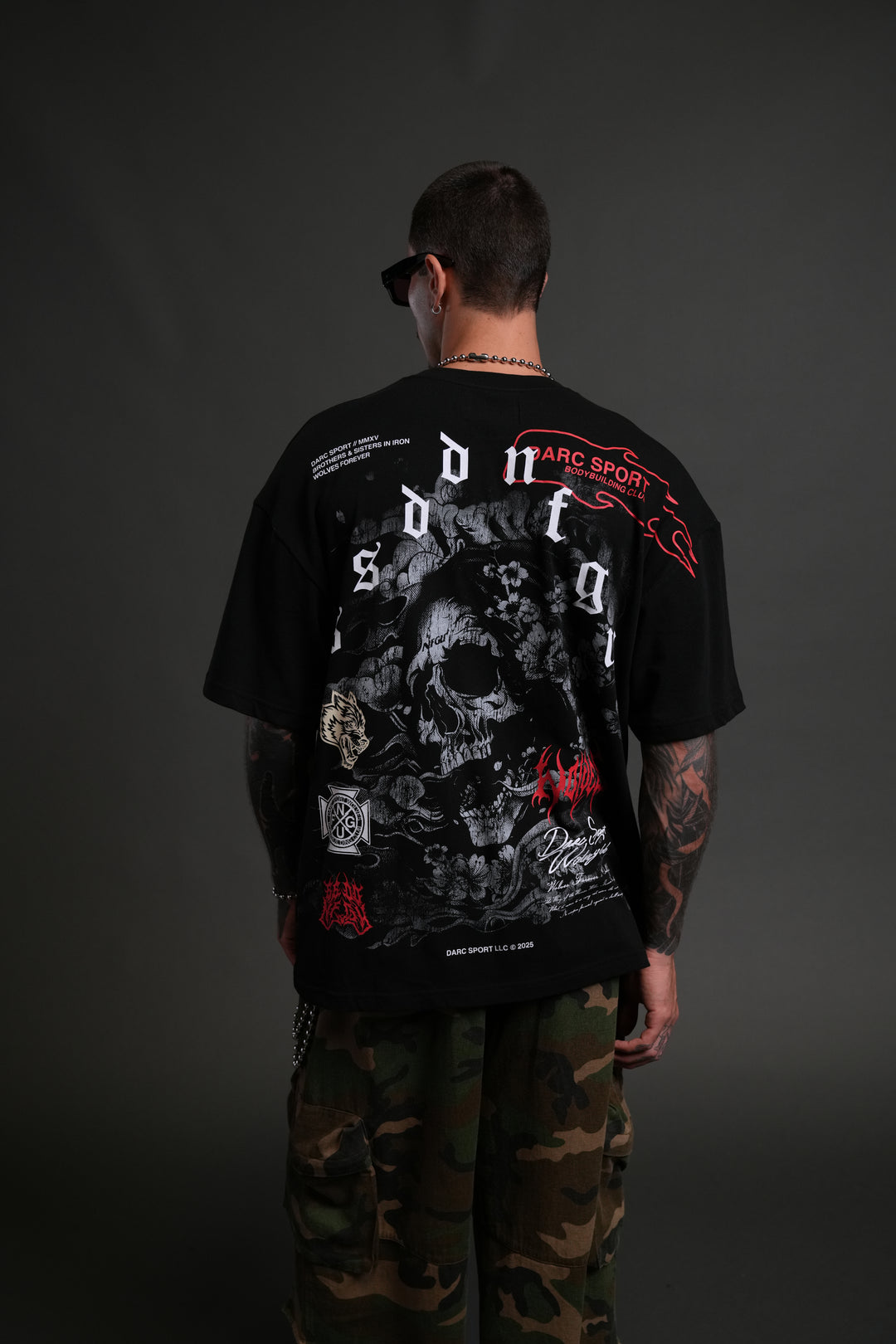 Reaper Blossom "Premium" Oversized Tee in Black