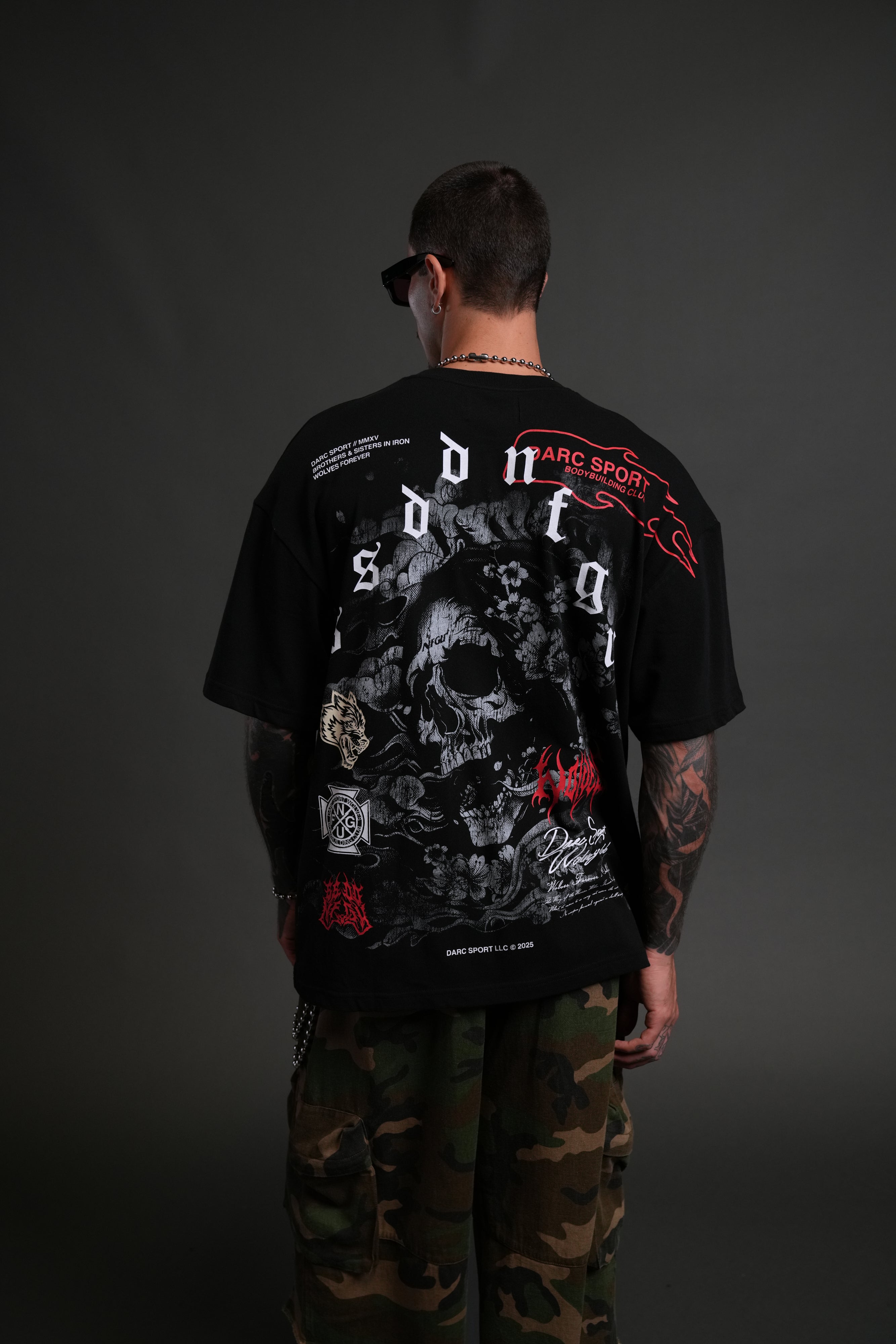 Reaper Blossom "Premium" Oversized Tee in Black
