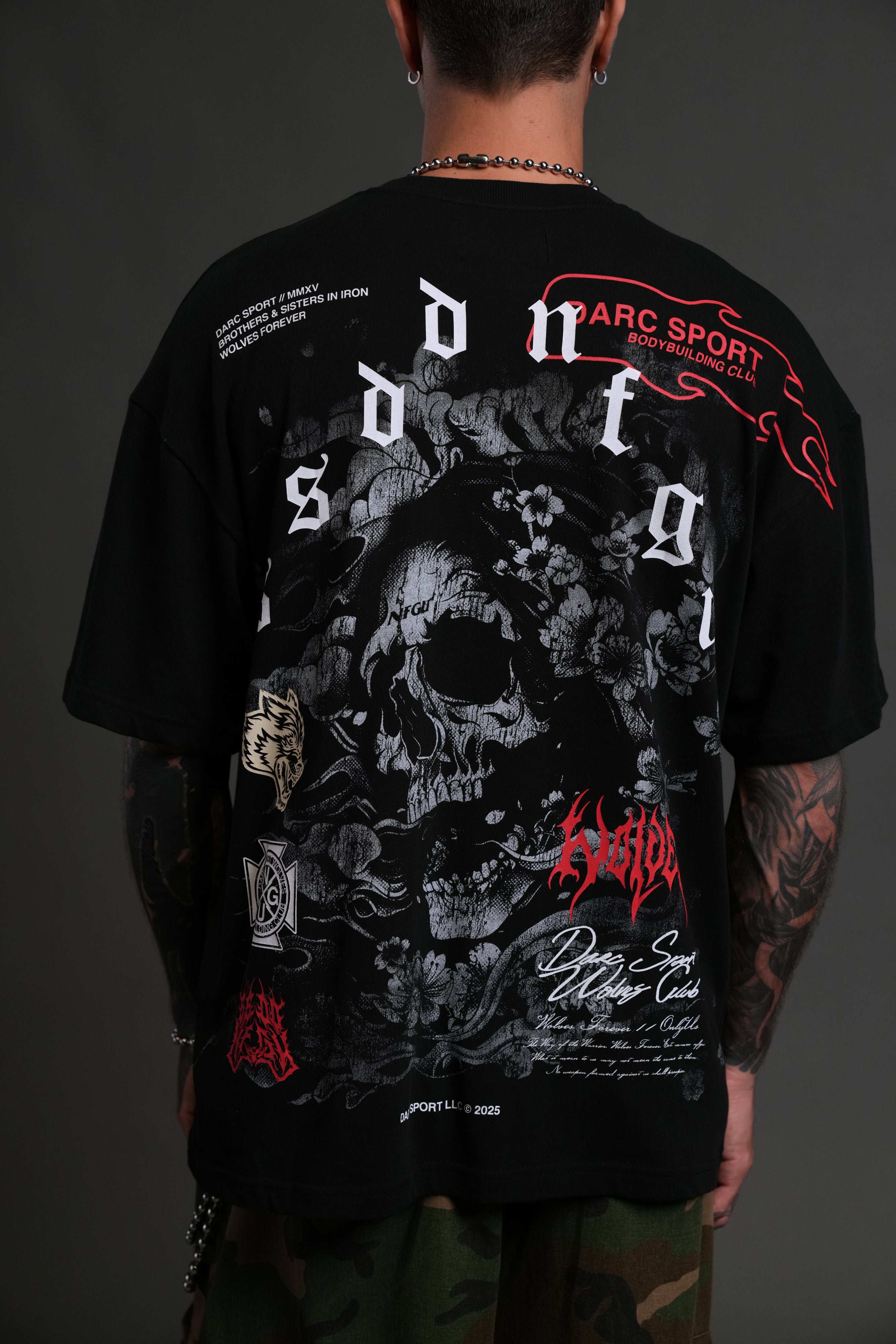 Reaper Blossom "Premium" Oversized Tee in Black