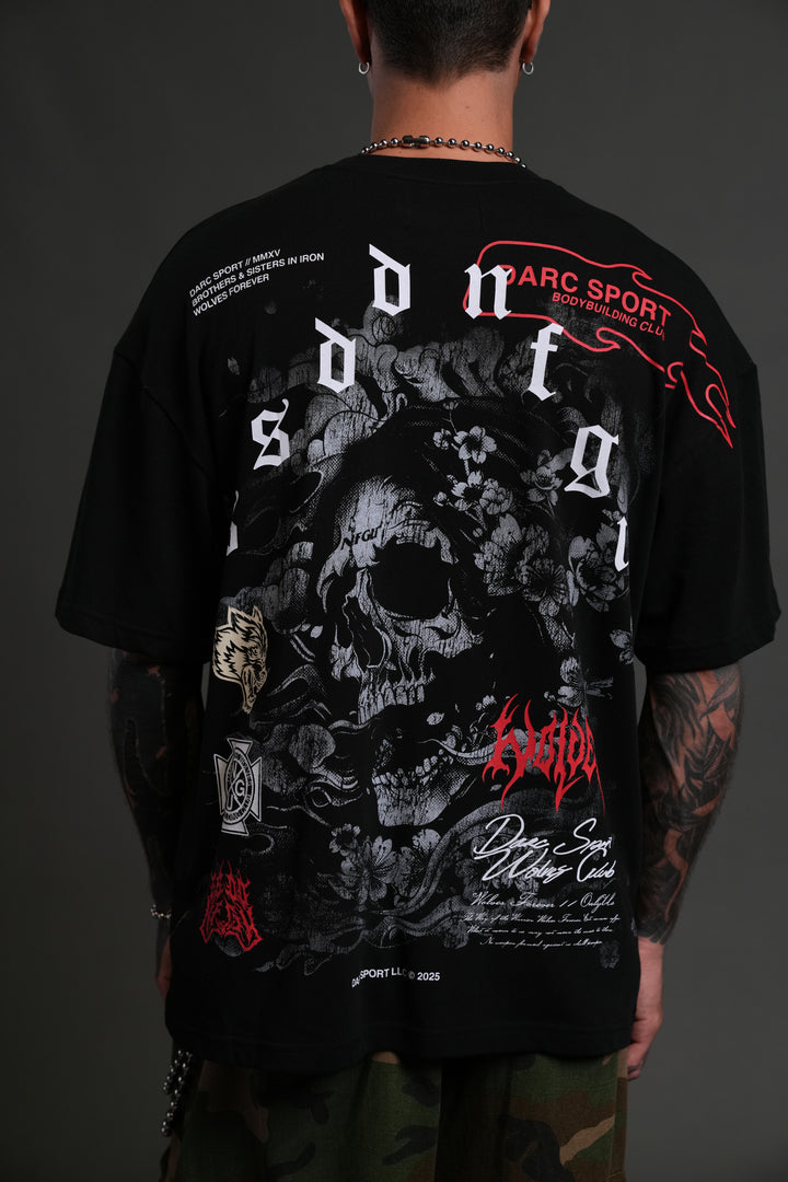 Reaper Blossom "Premium" Oversized Tee in Black