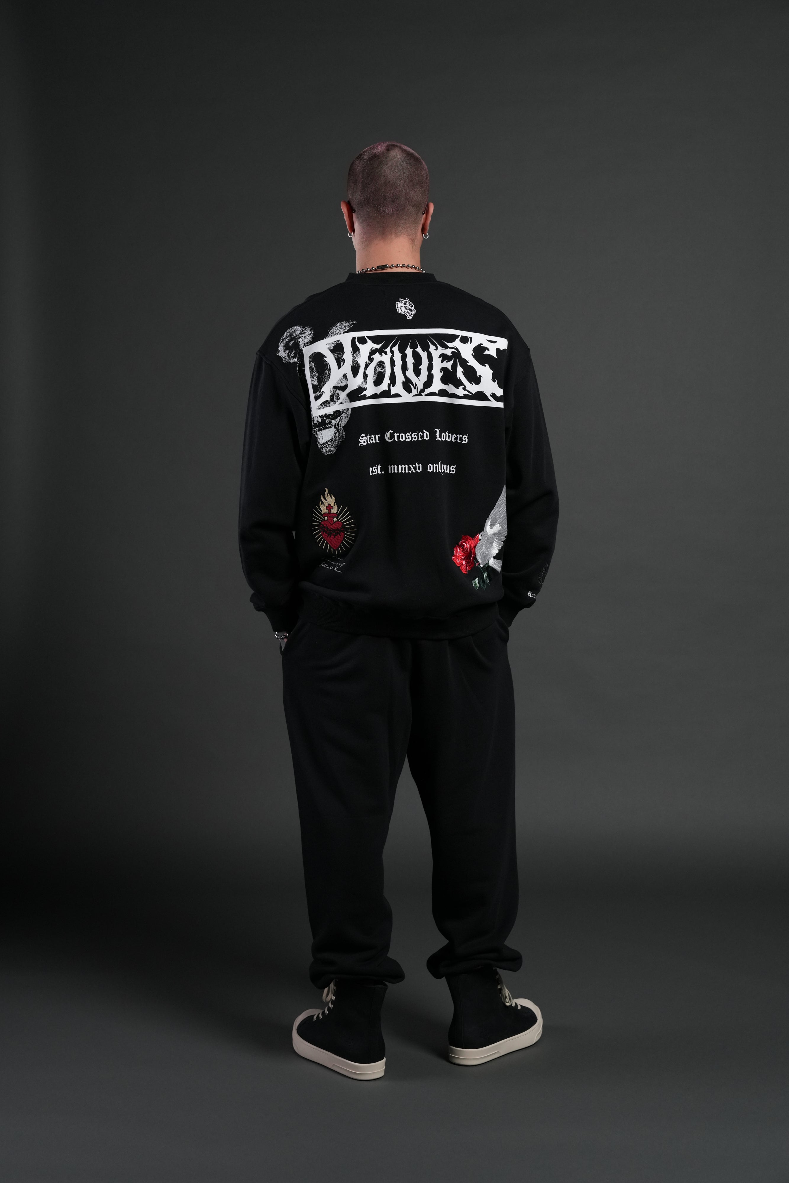 Doomed Love London Unisex Crewneck in Black