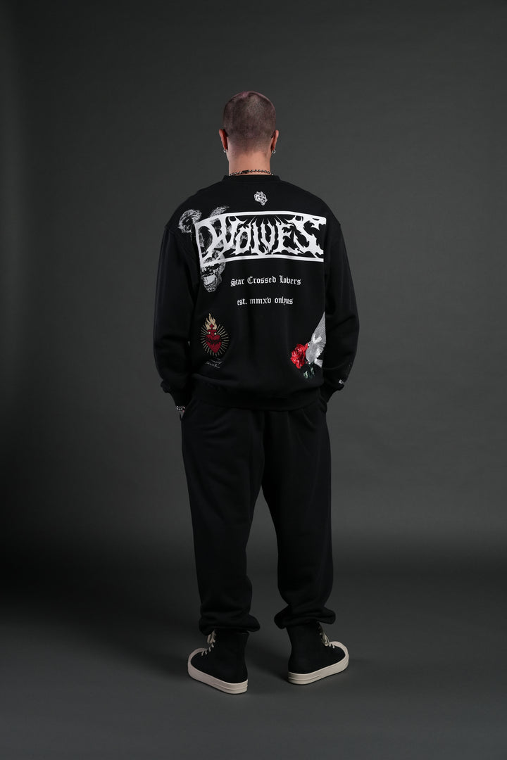 Doomed Love London Unisex Crewneck in Black