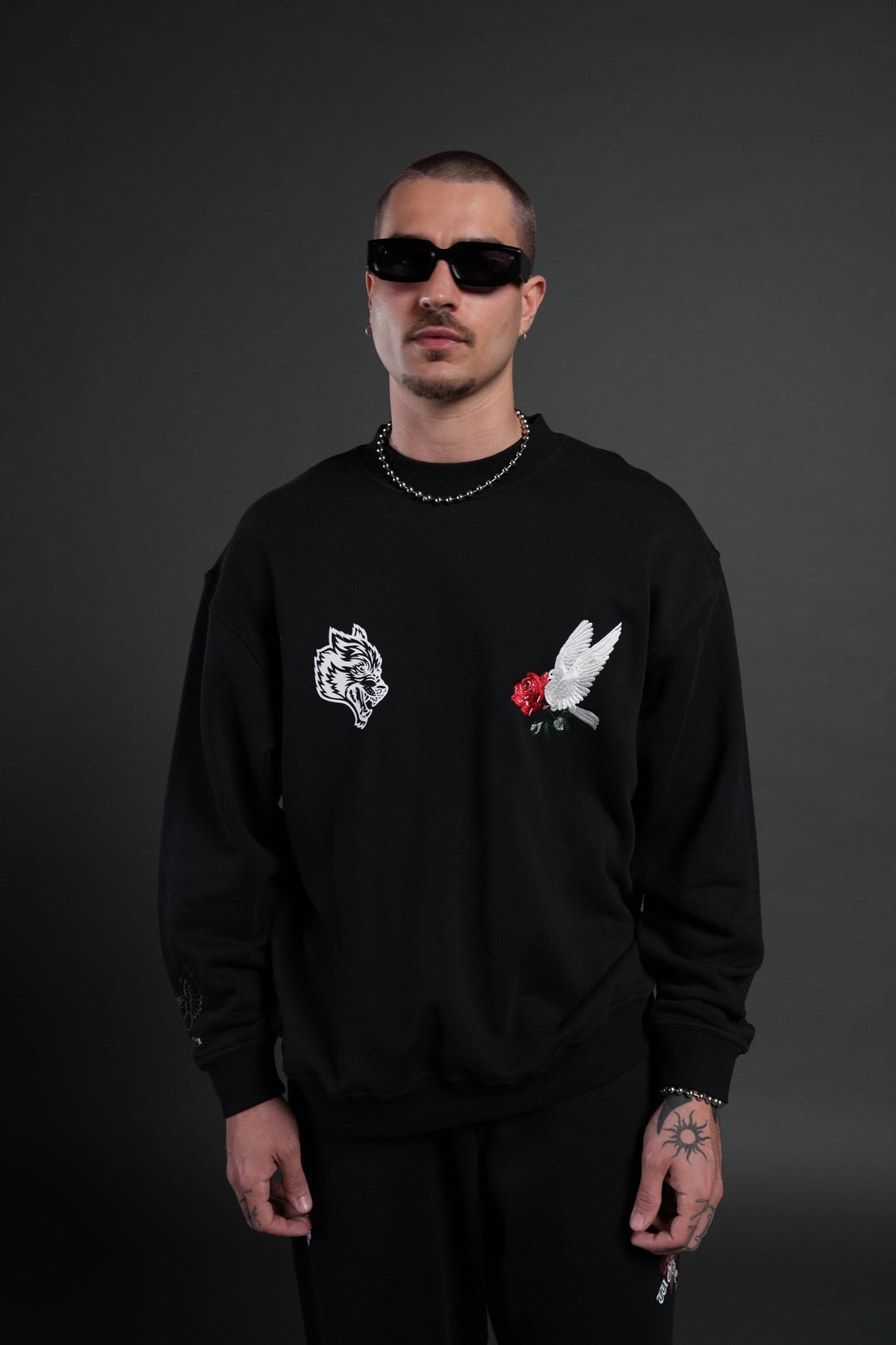 Doomed Love London Unisex Crewneck in Black