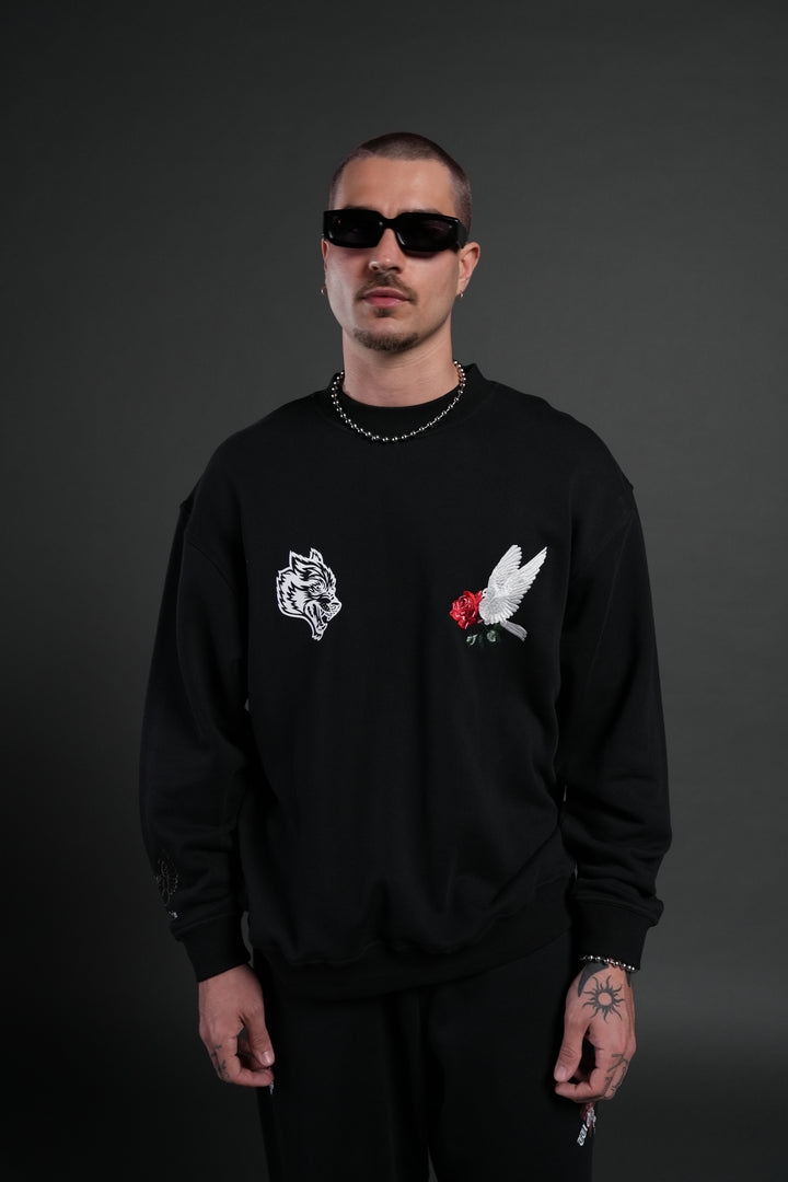 Doomed Love London Unisex Crewneck in Black
