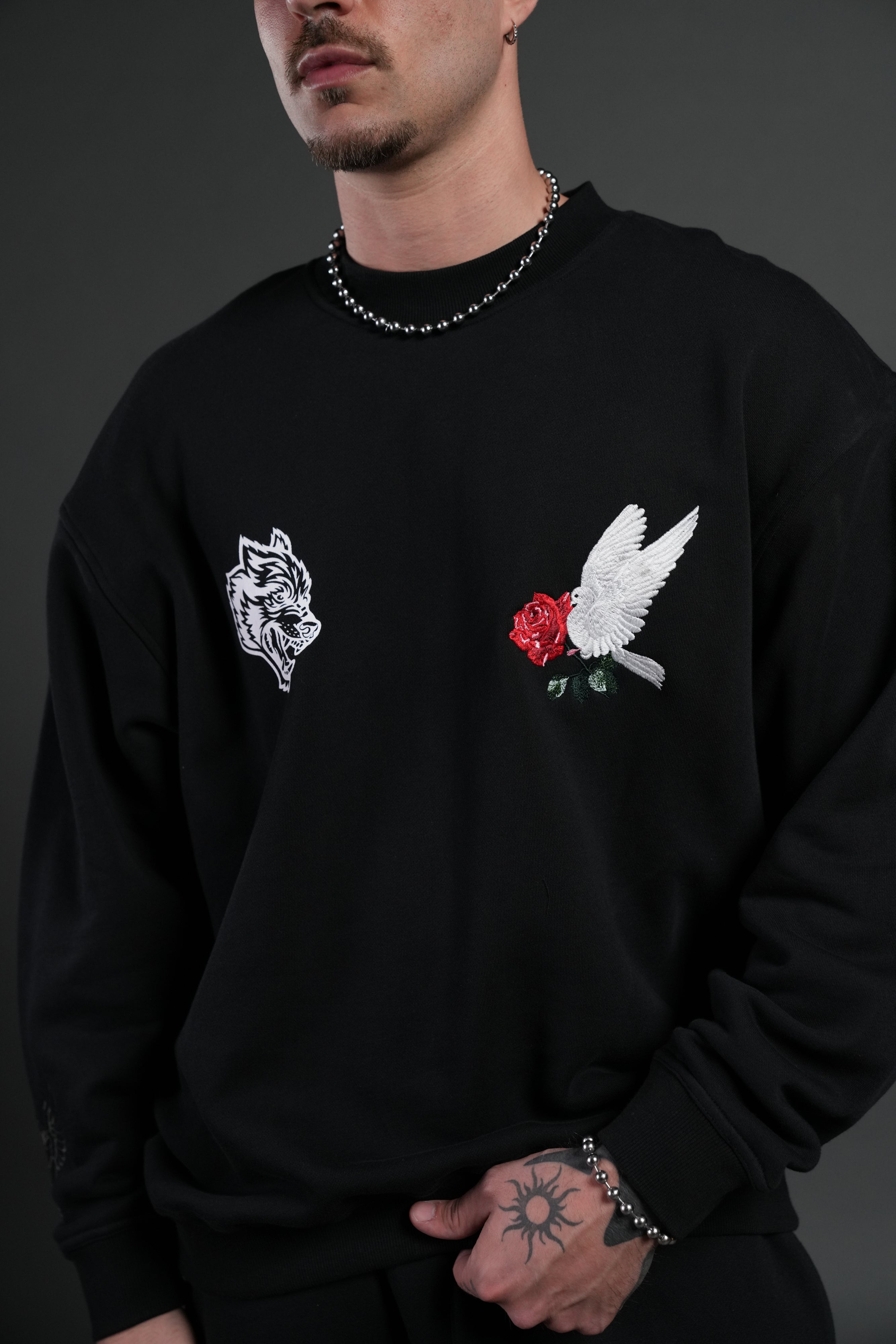 Doomed Love London Unisex Crewneck in Black
