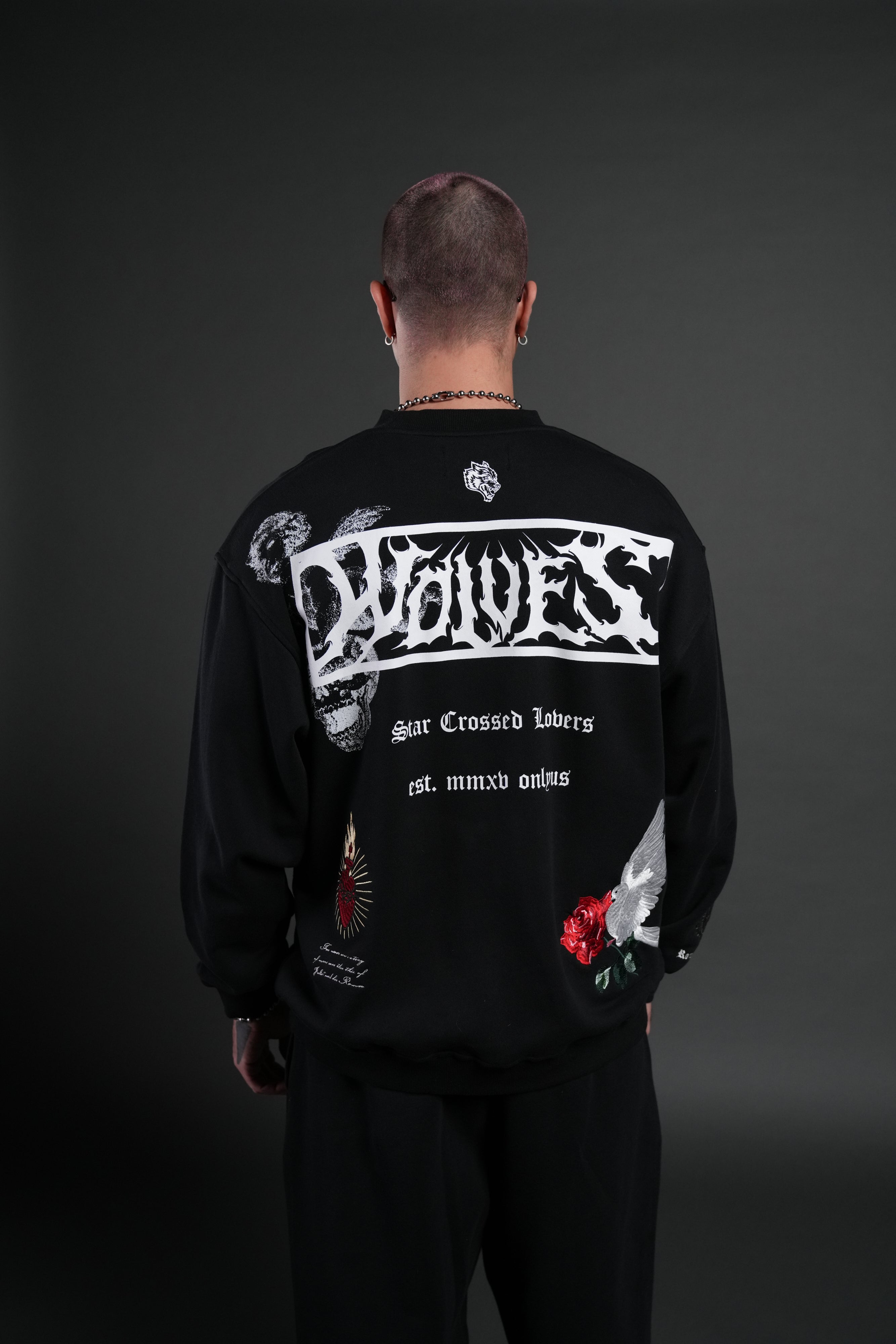 Doomed Love London Unisex Crewneck in Black