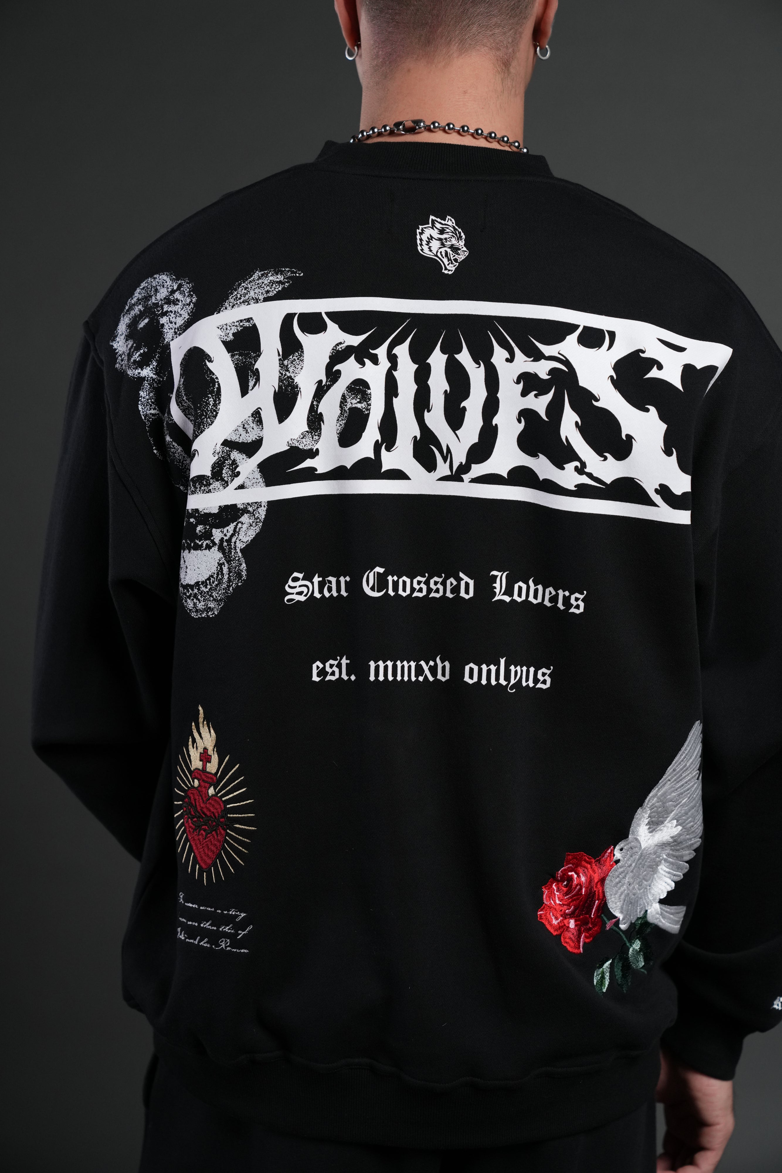 Doomed Love London Unisex Crewneck in Black