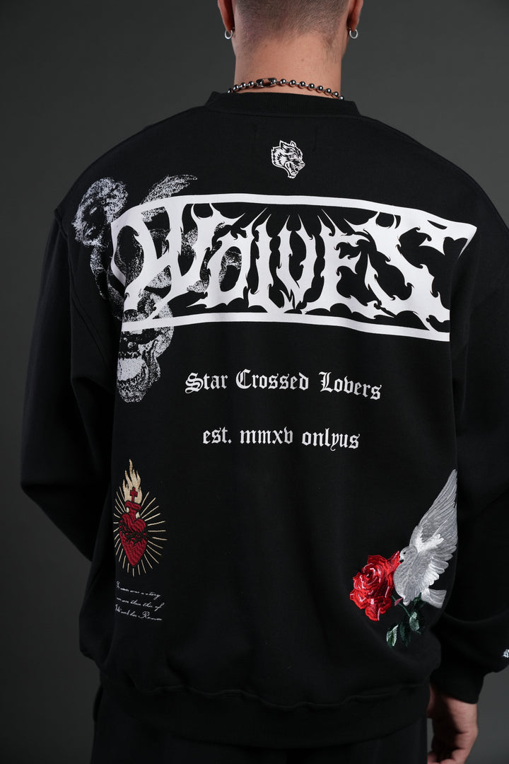 Doomed Love London Unisex Crewneck in Black