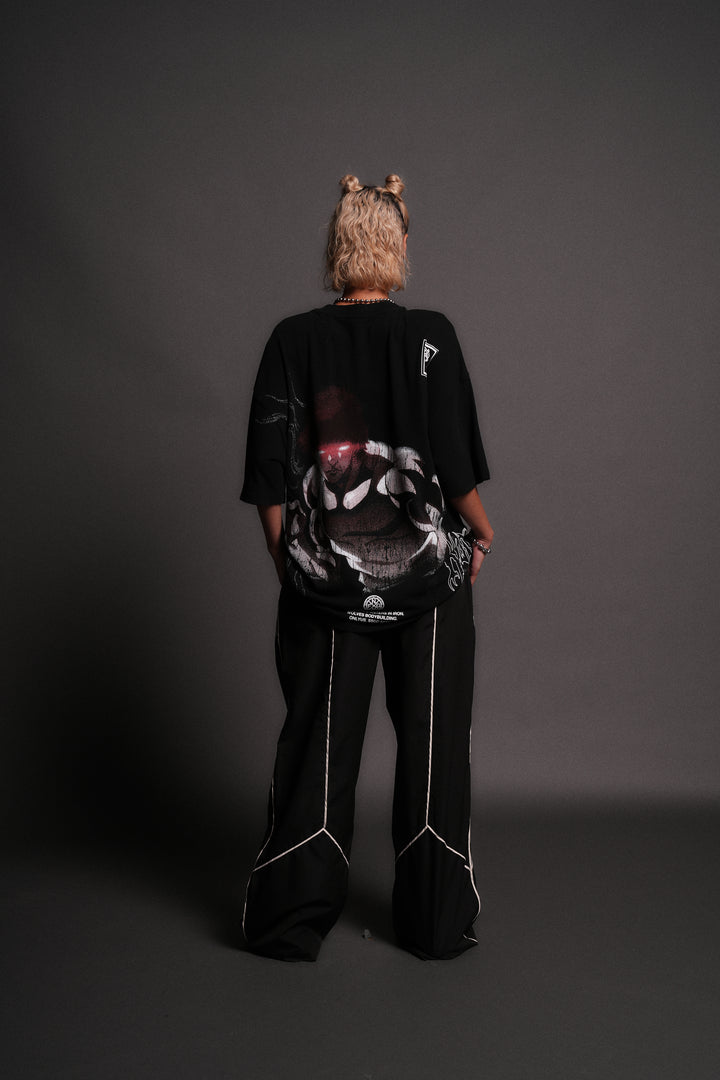 Baki Hanma "Side By Side" Series Premium Oversized Tee in Black