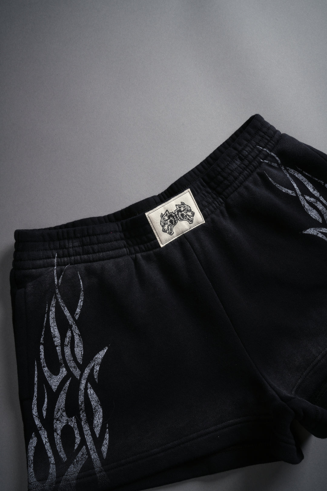 Finite Flame Ellie Sweat Shorts in Black Drift Wash
