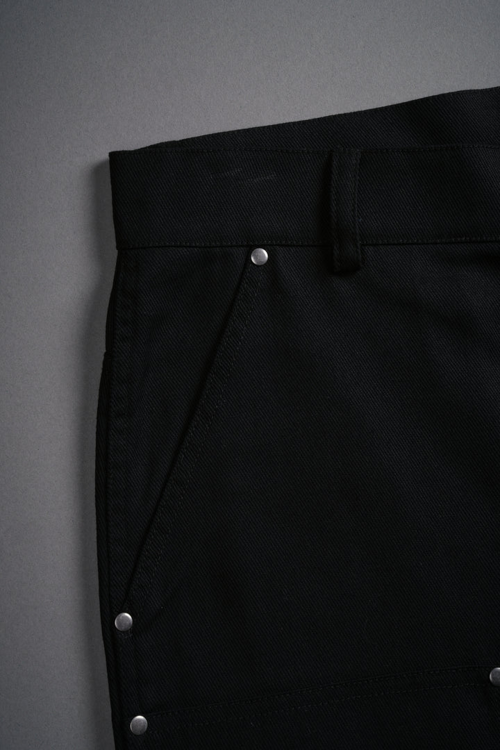 Finite Flame Oversized Clark Utility Shorts in Black