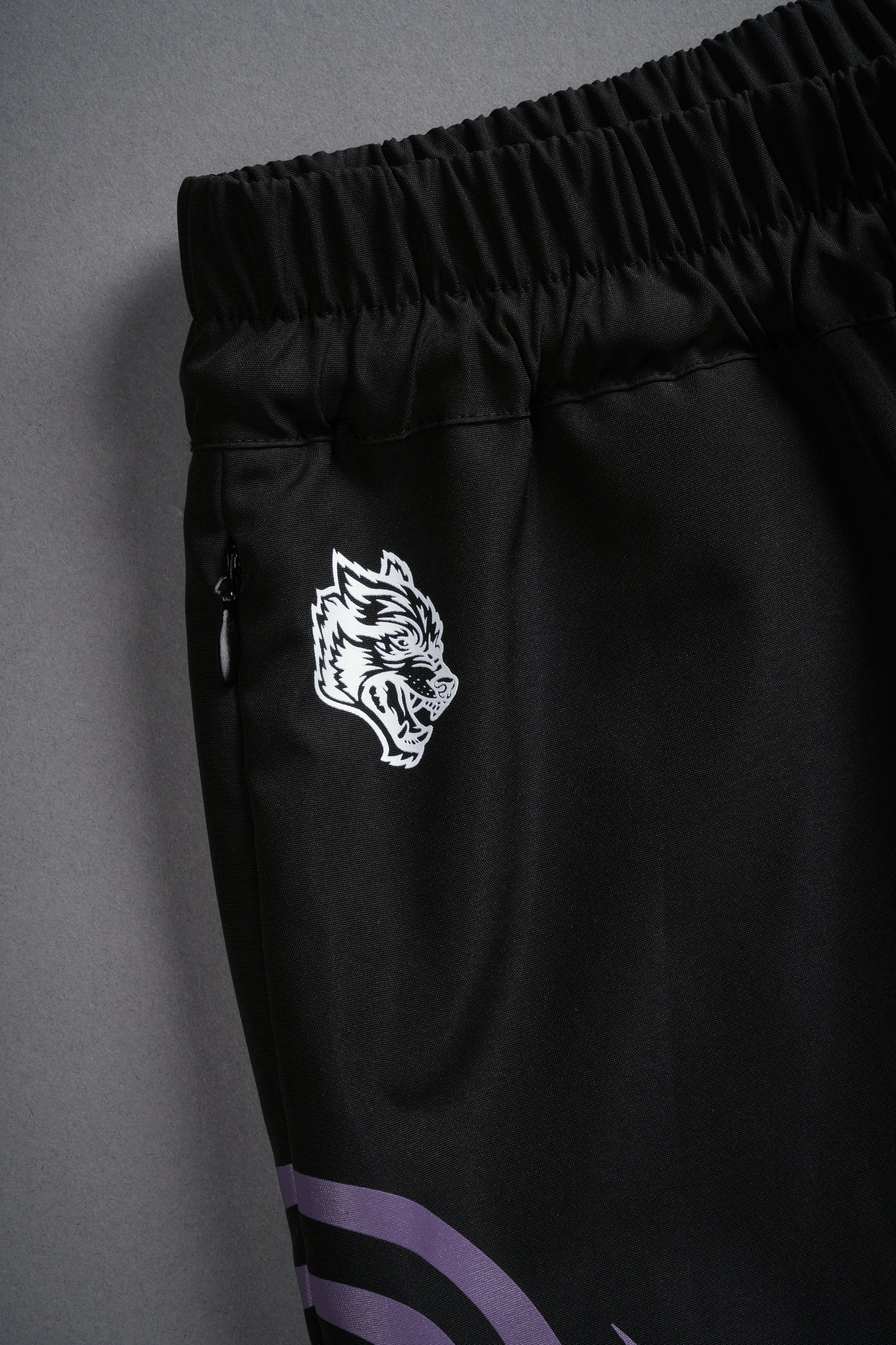 Dual Finite Code She Nadia Track Shorts in Black