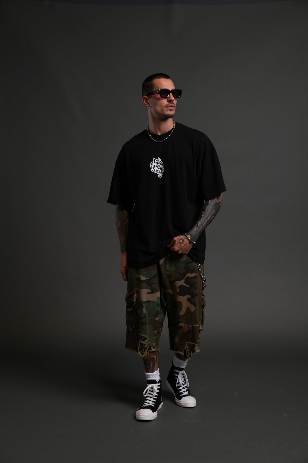 Wolves Club FRVR Unisex "Premium" Oversized Tee in Black