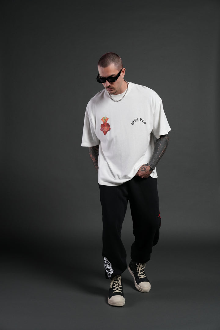 Heart Oath Premium Oversized Tee in Cream