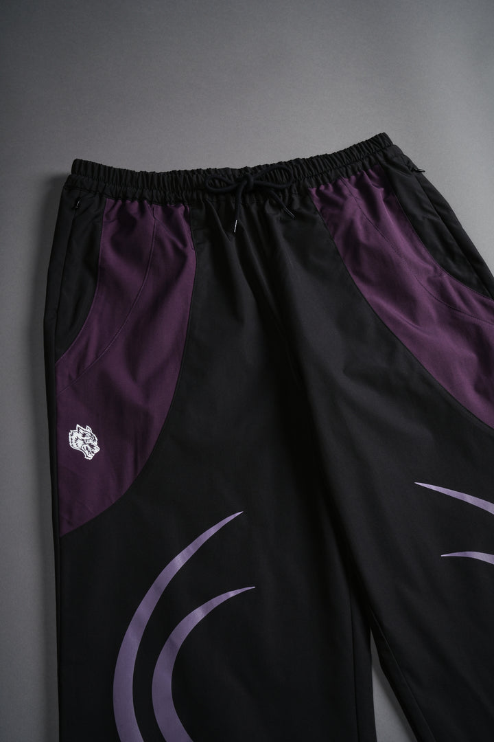 Dual Finite Code She Nadia Track Pants in Black/Phantom Purple