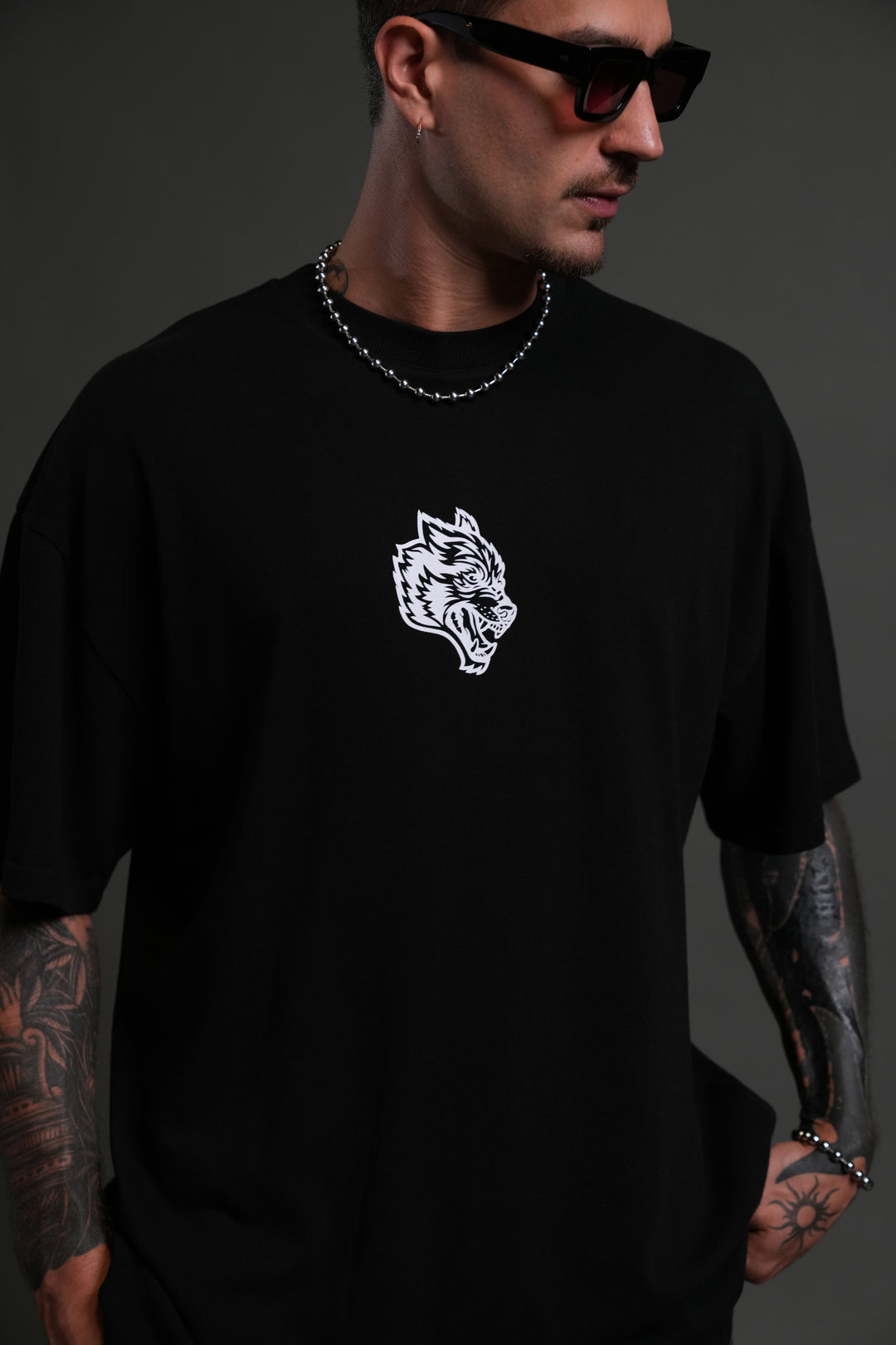 Wolves Club FRVR Unisex "Premium" Oversized Tee in Black