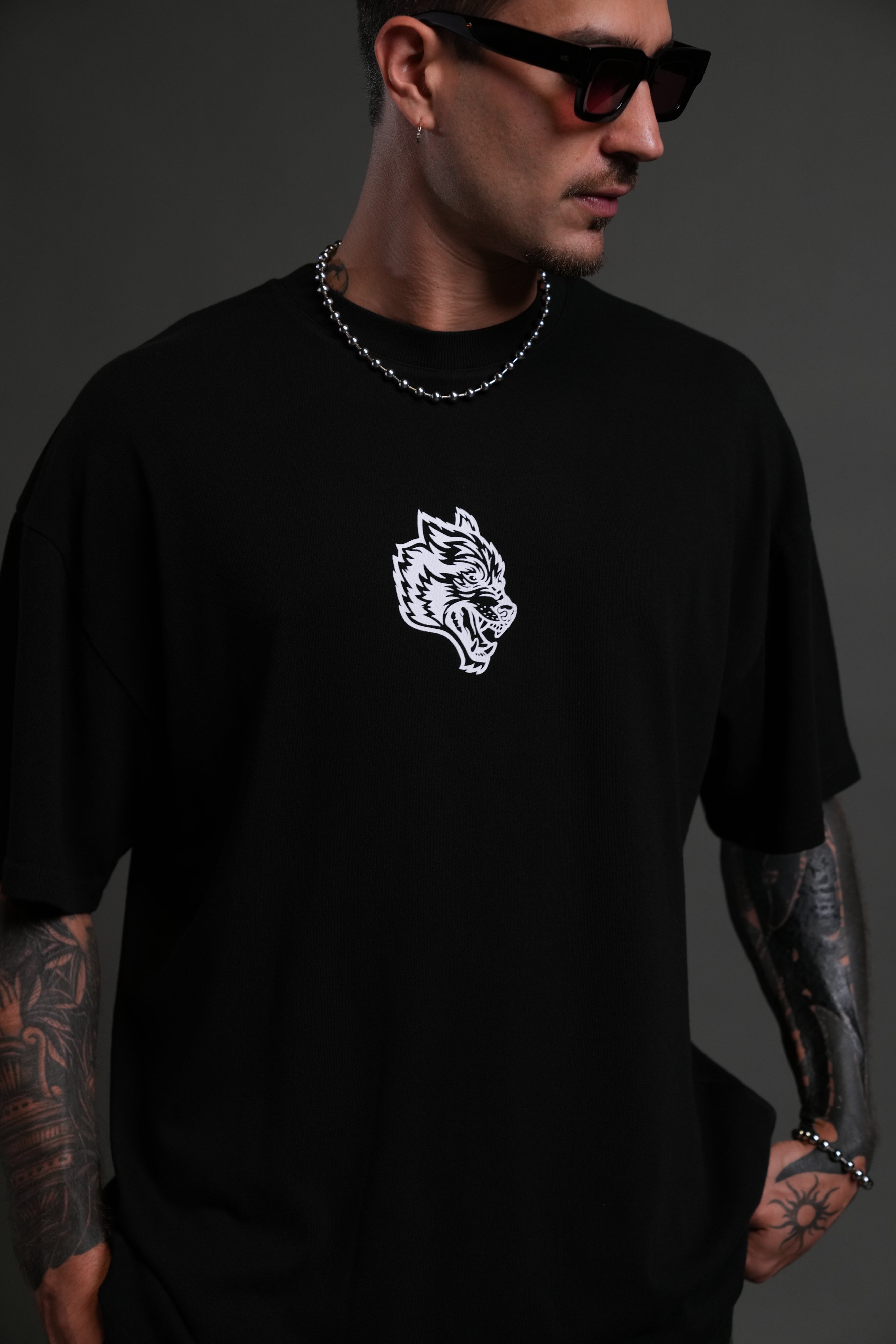 Wolves Club FRVR Unisex "Premium" Oversized Tee in Black