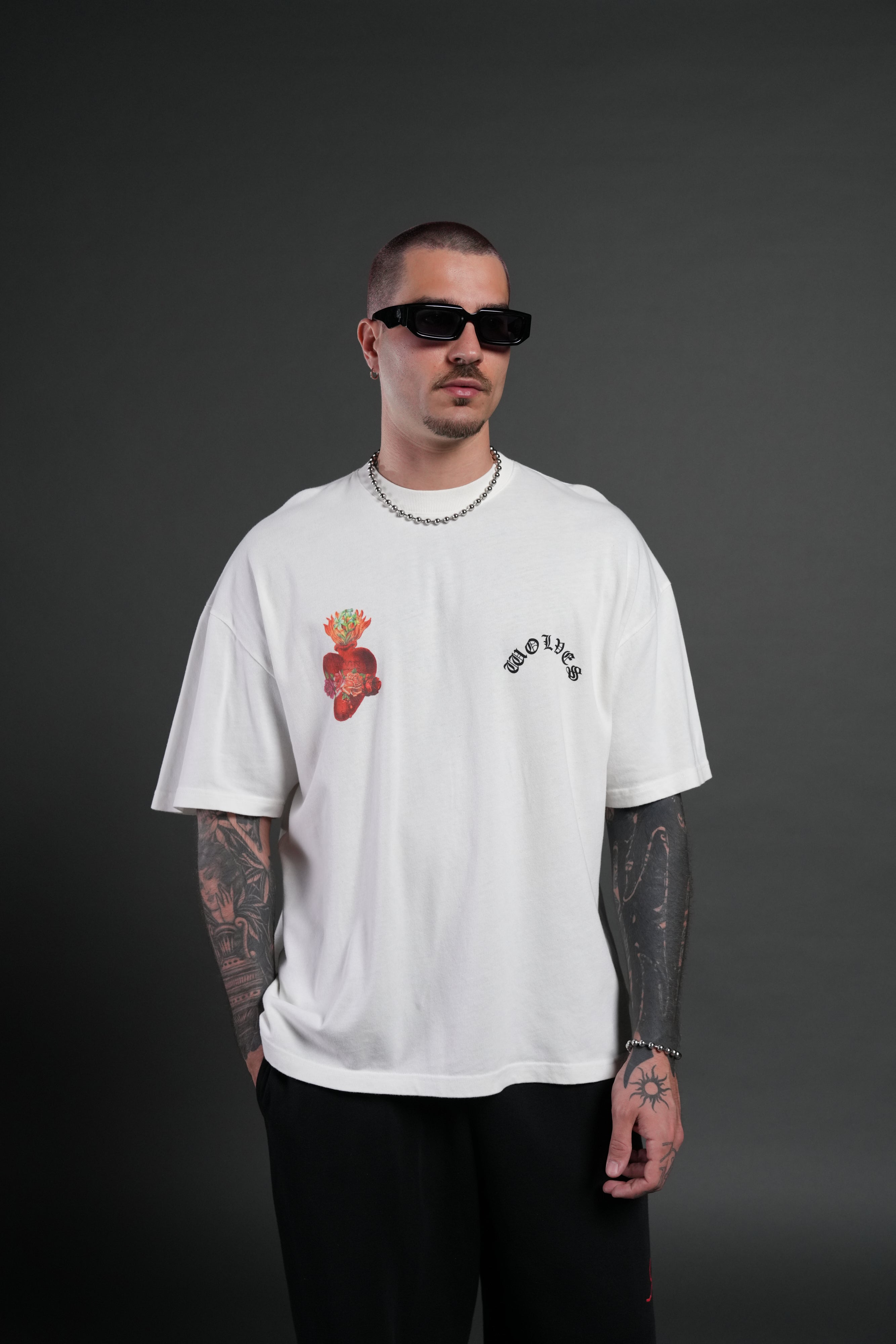 Heart Oath Premium Oversized Tee in Cream