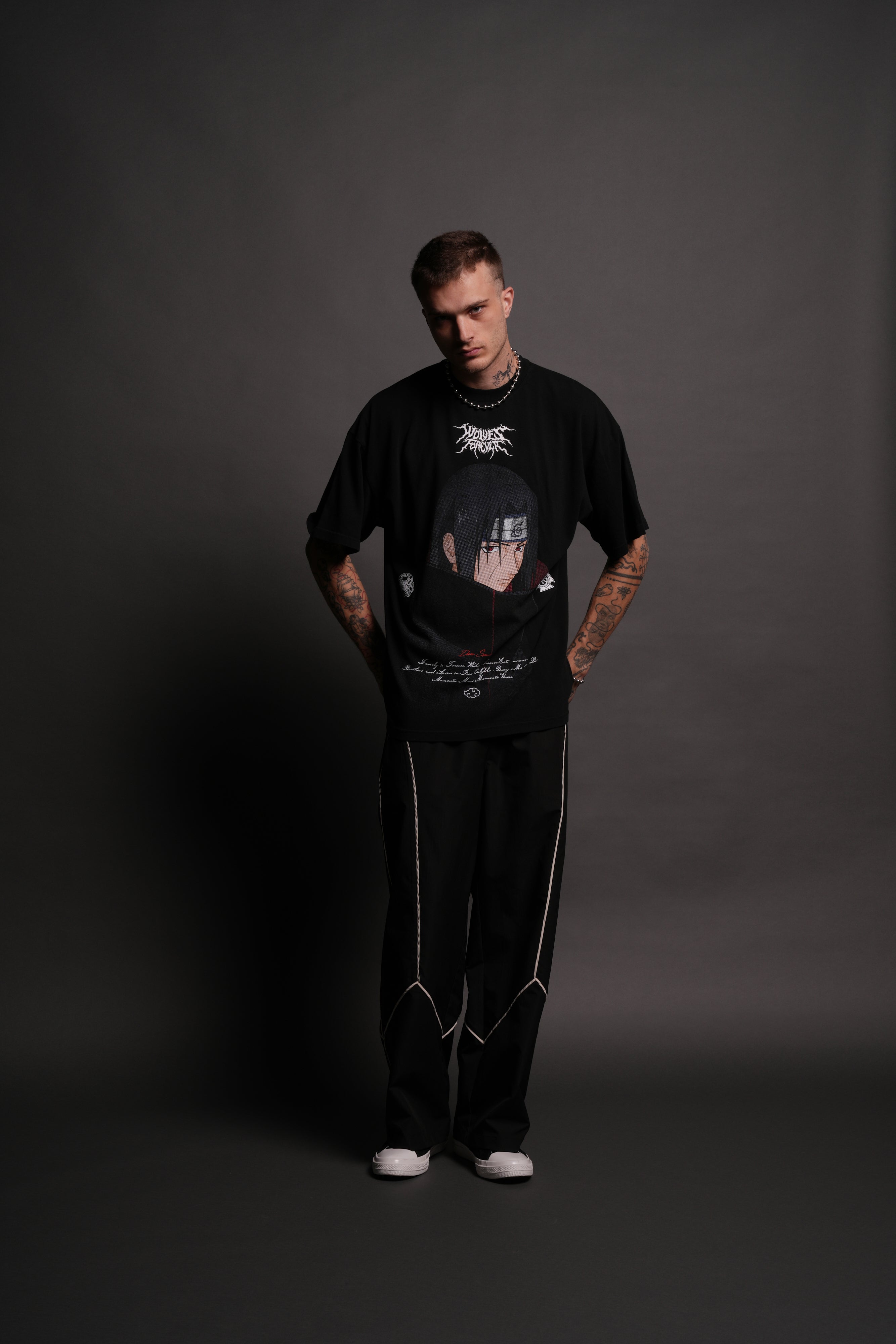 Itachi Forever "Premium" Oversized Tee in Black