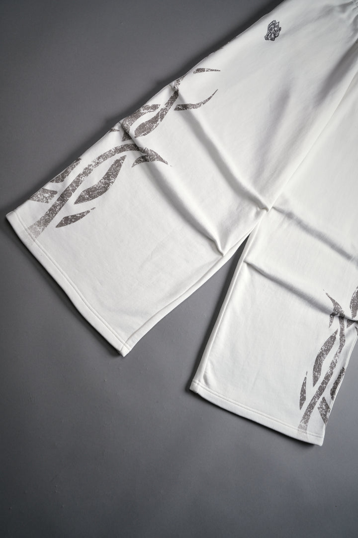 Finite Flame She Mia Cargo Sweat Pants in Cream