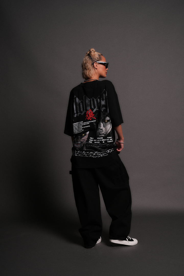 Hanma Legacy "Premium" Oversized Tee in Black