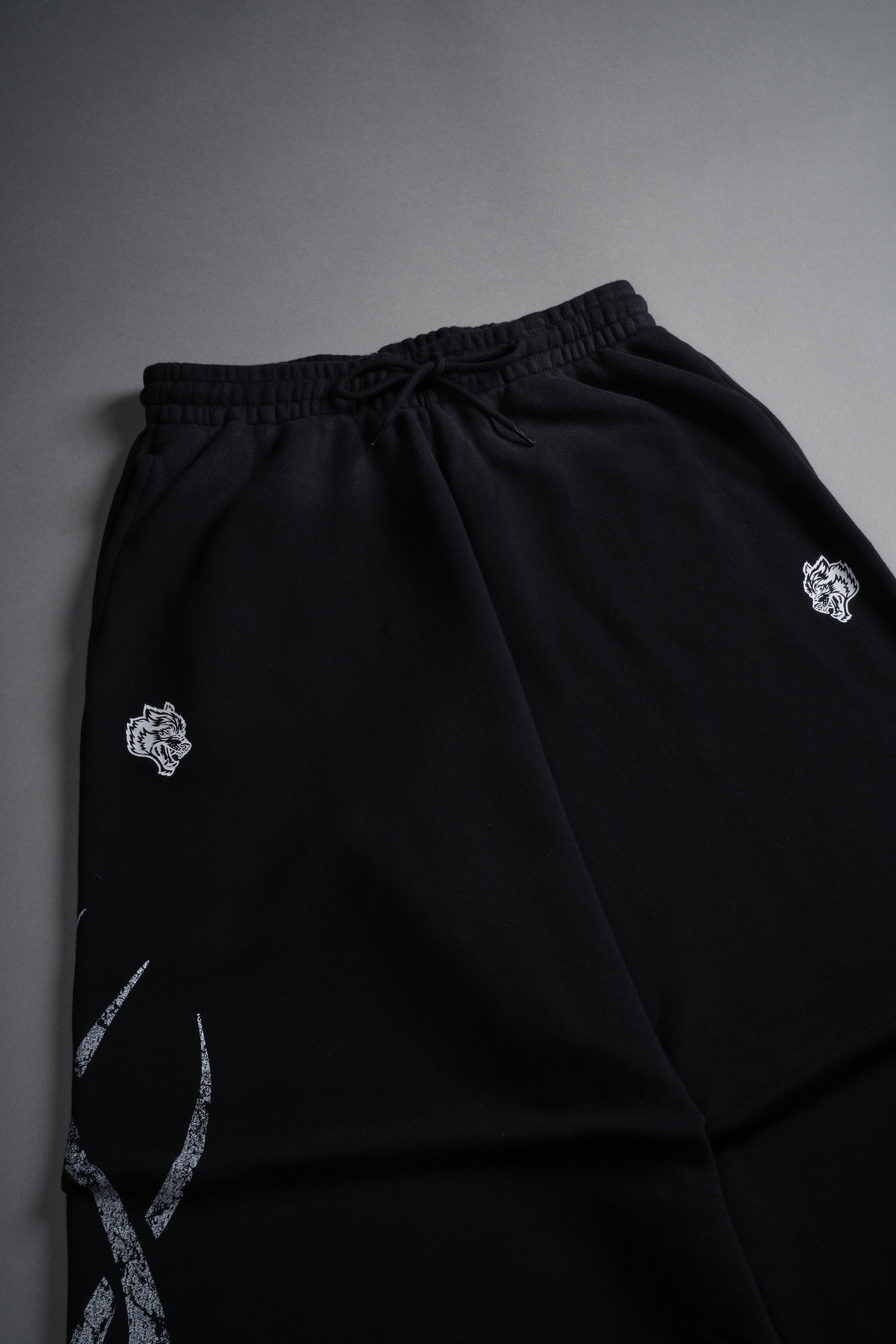 Finite Flame She Mia Cargo Sweat Pants in Black Drift Wash
