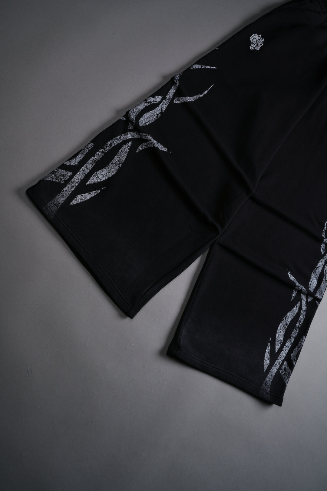 Finite Flame She Mia Cargo Sweat Pants in Black Drift Wash