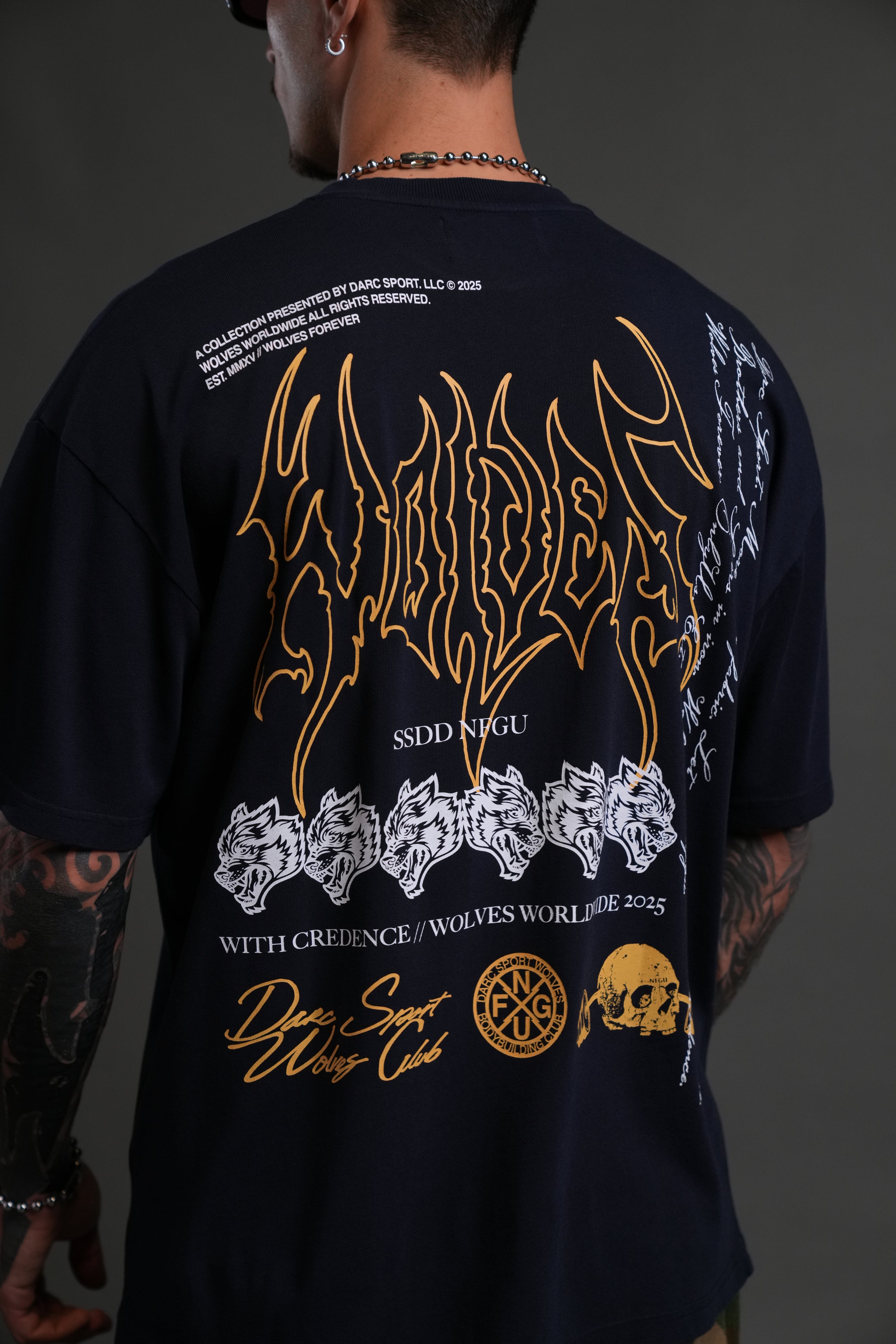 With Credence V2 "Premium" Oversized Tee in Navy