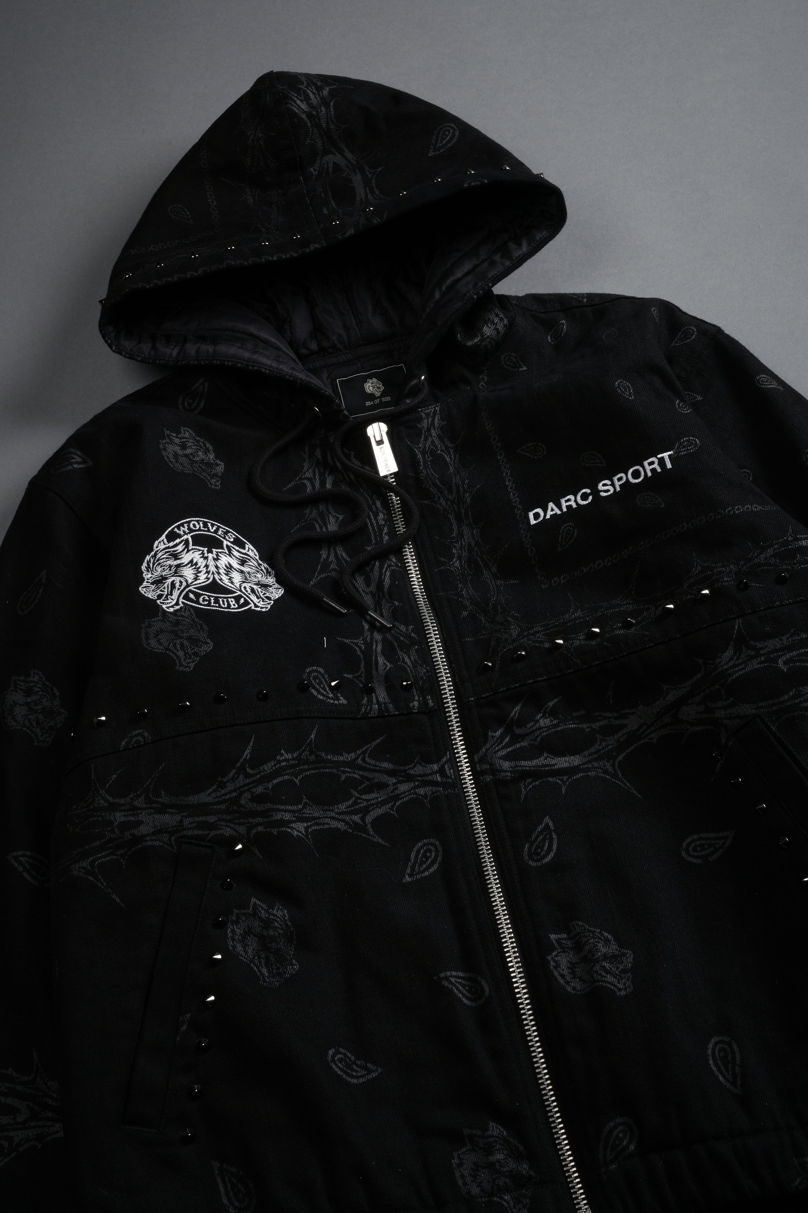 Darc Sport Wolves Club Calaway Jacket in Black Thorn Paisley
