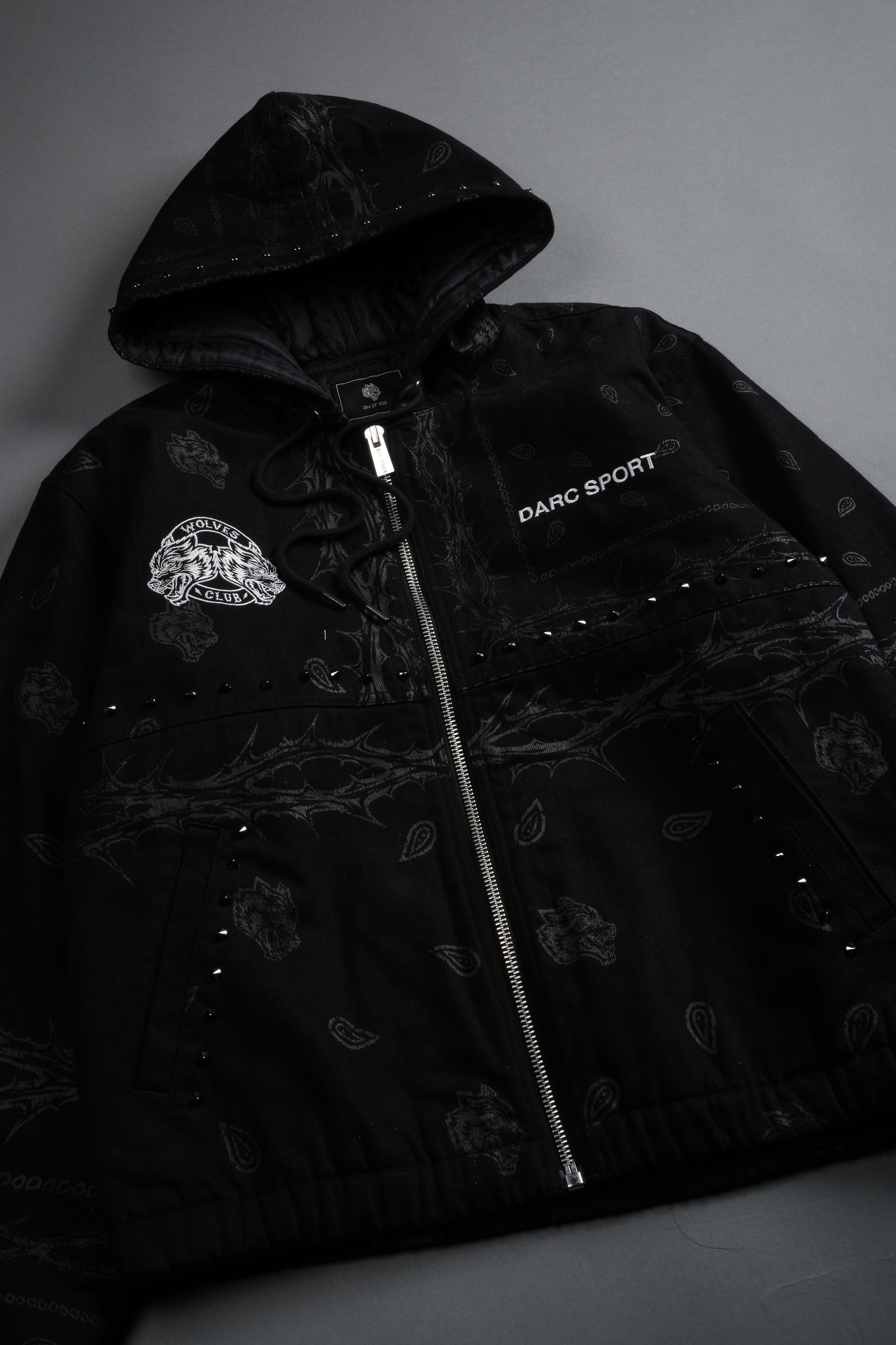 Darc Sport Wolves Club Calaway Jacket in Black Thorn Paisley