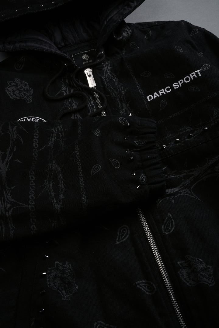 Darc Sport Wolves Club Calaway Jacket in Black Thorn Paisley