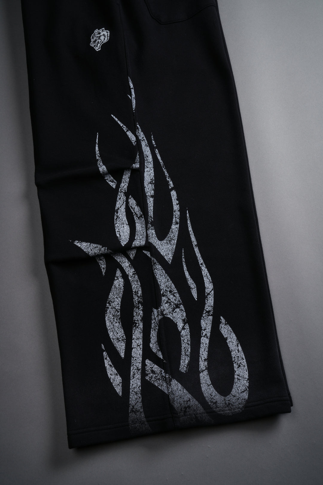 Finite Flame She Mia Cargo Sweat Pants in Black Drift Wash