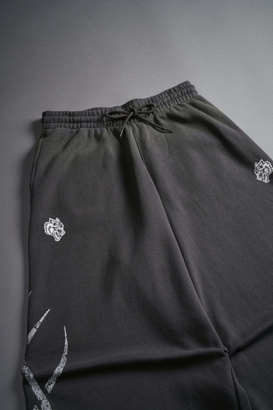Finite Flame She Mia Cargo Sweat Pants in Wolf Gray Drift Wash