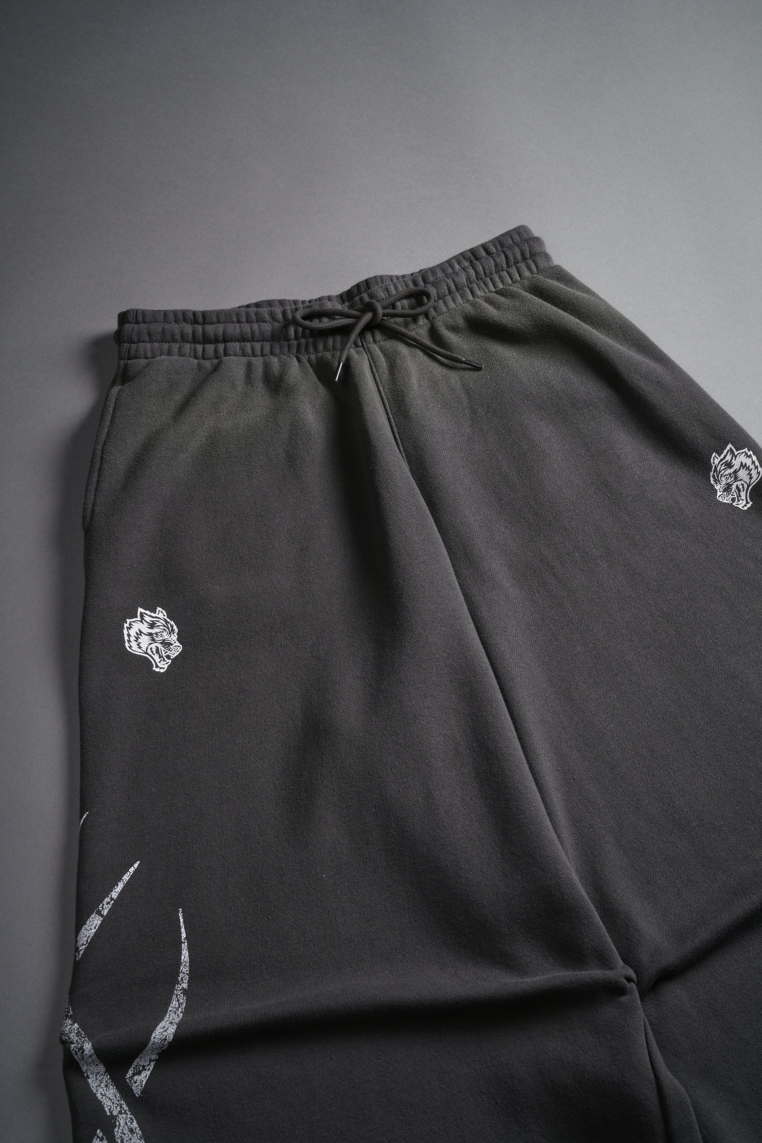 Finite Flame She Mia Cargo Sweat Pants in Wolf Gray Drift Wash