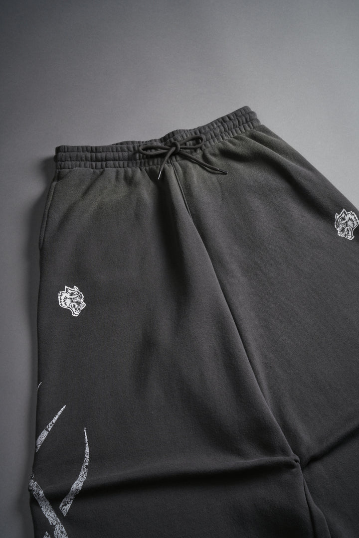 Finite Flame She Mia Cargo Sweat Pants in Wolf Gray Drift Wash