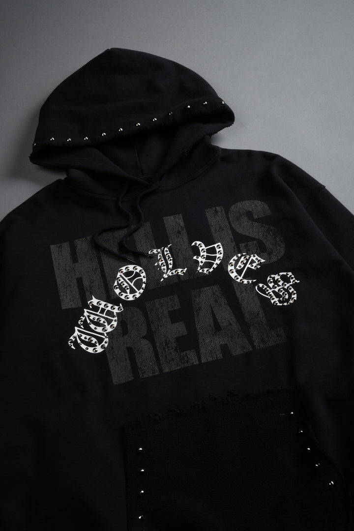 Hell is Real Grunge "Moatis" Hoodie in Black