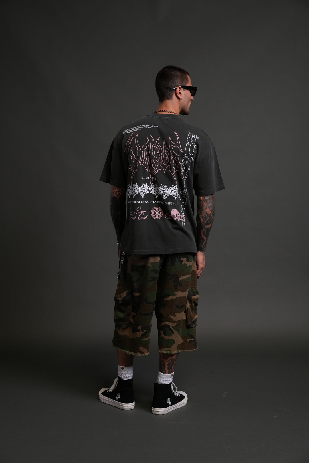 With Credence V2 "Premium" Oversized Tee in Wolf Gray