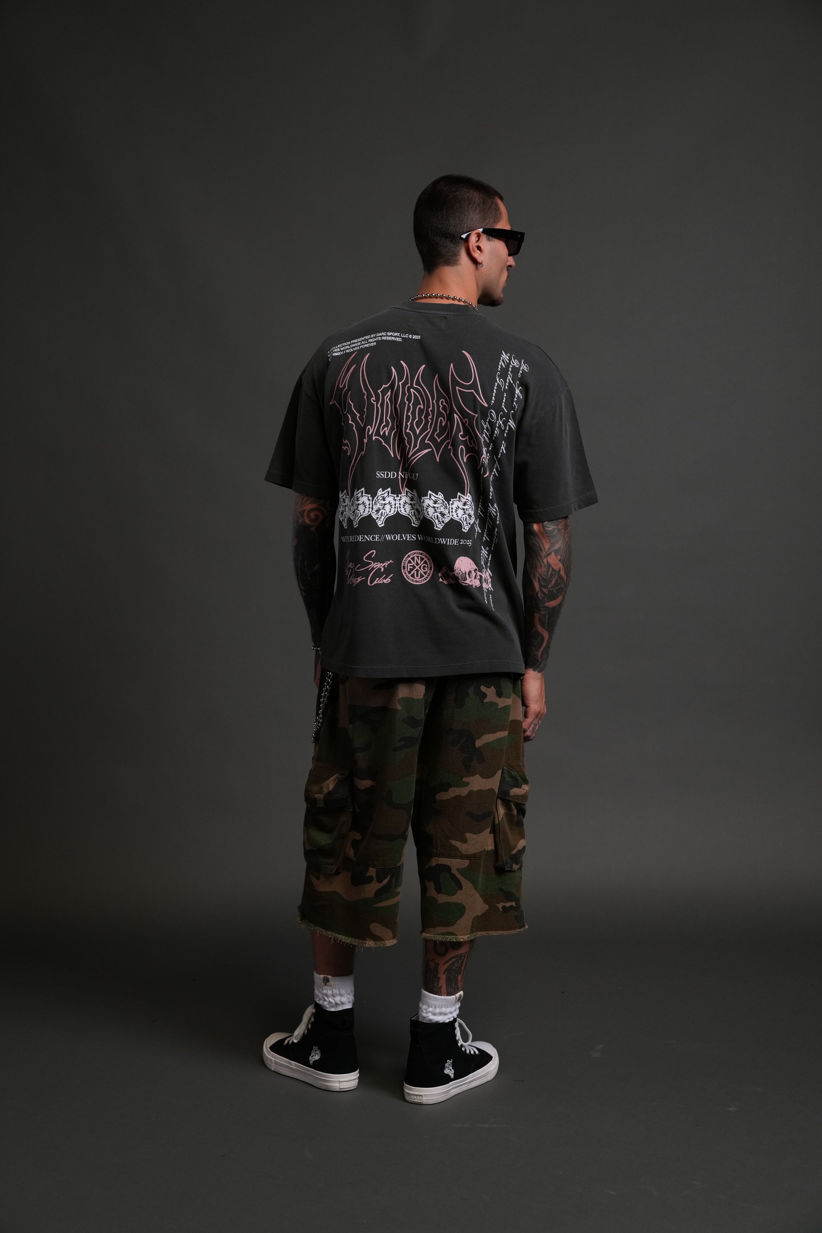 With Credence V2 "Premium" Oversized Tee in Wolf Gray