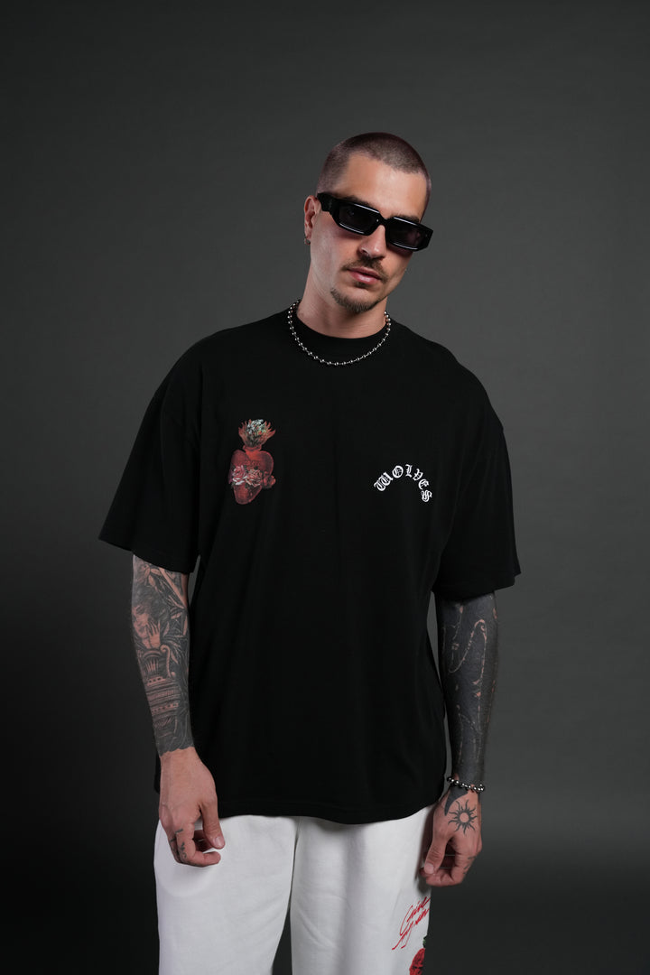 Heart Oath Premium Oversized Tee in Black