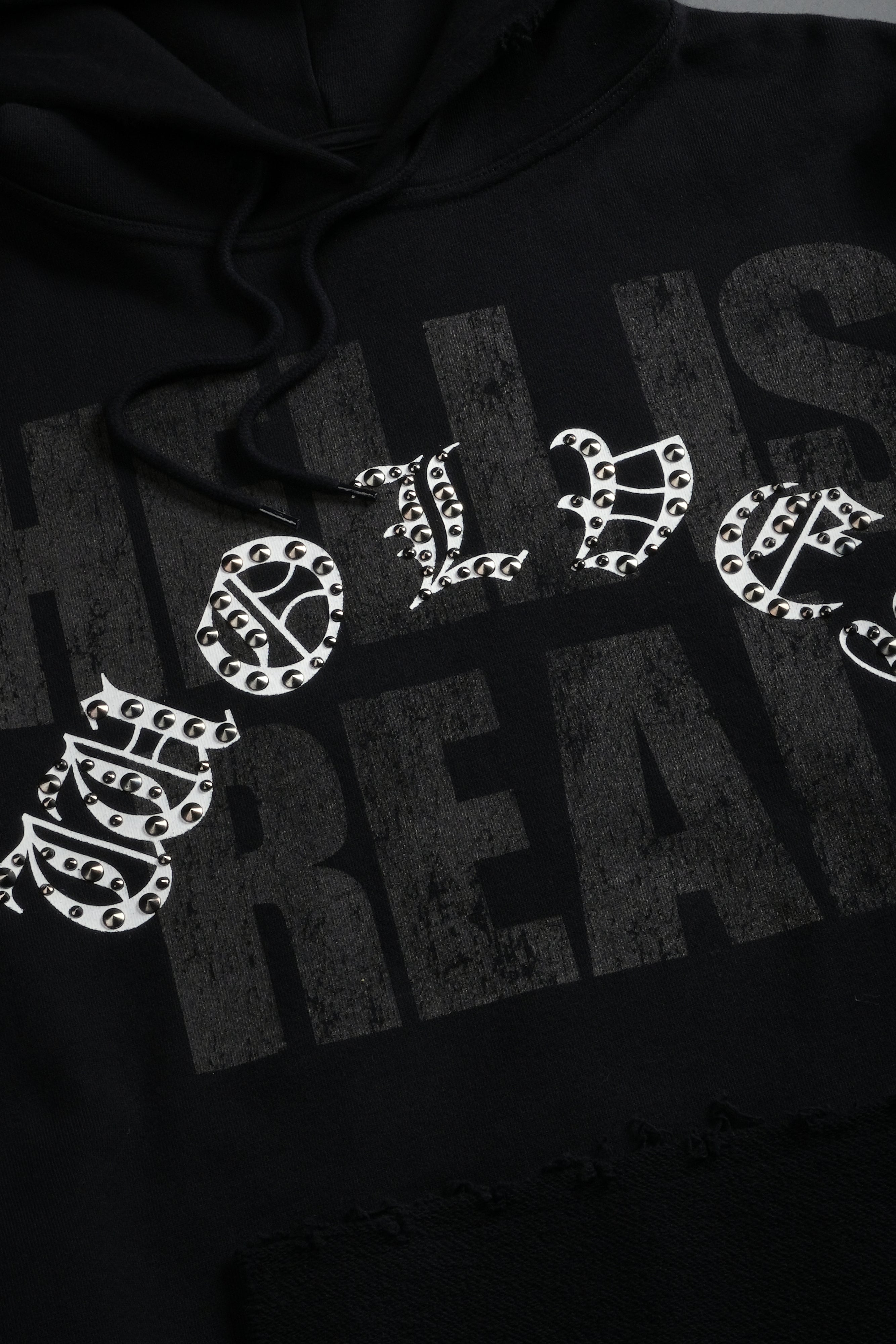Hell is Real Grunge "Moatis" Hoodie in Black